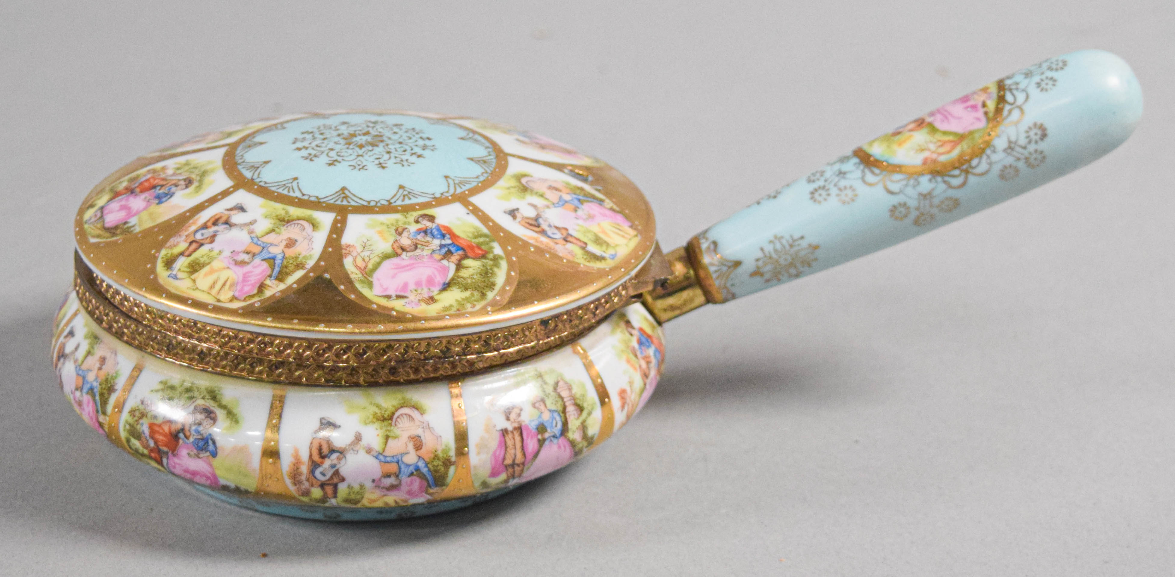 Royal Vienna Hand Painted Porcelain Silent Butler