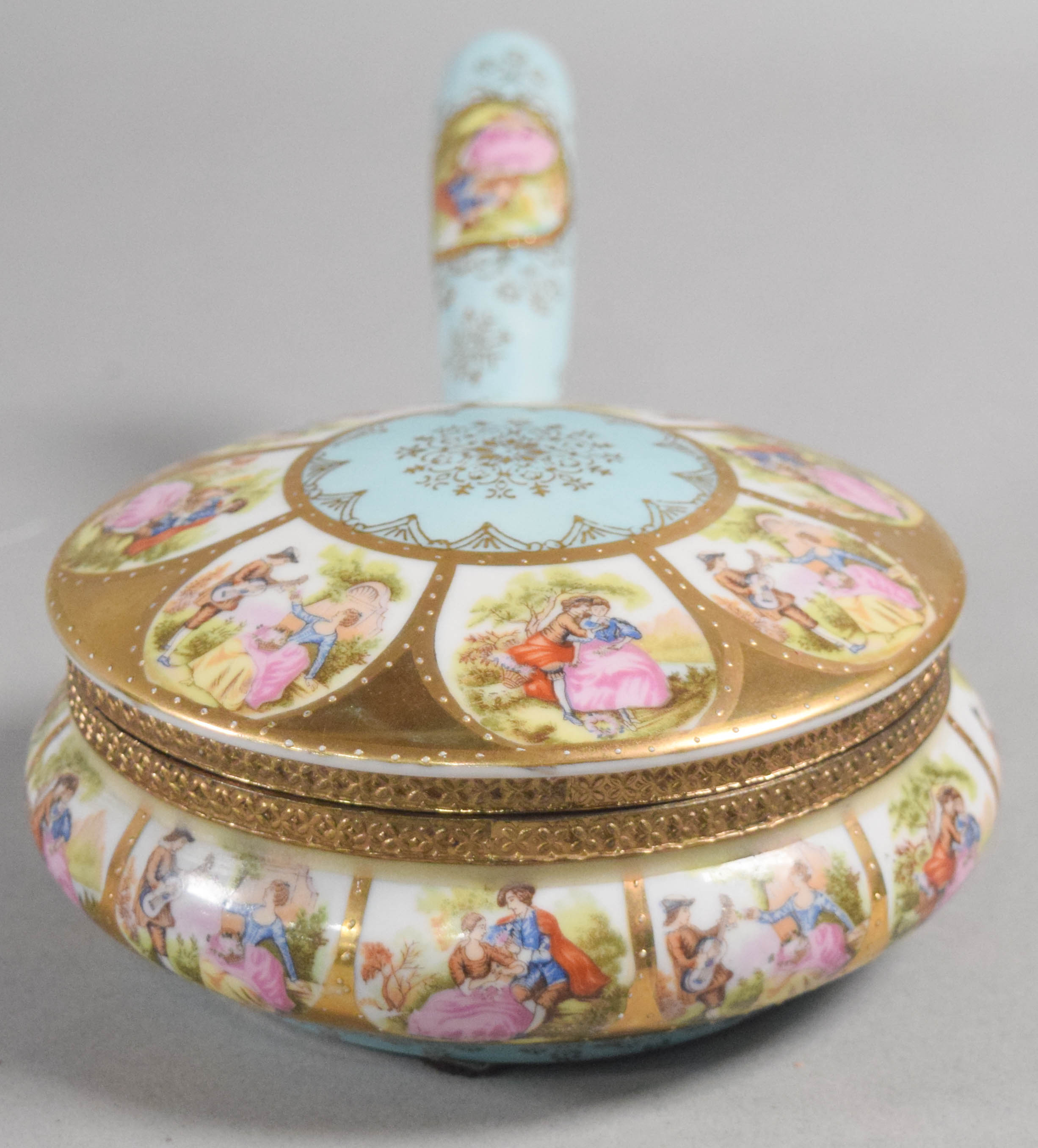 Royal Vienna Hand Painted Porcelain Silent Butler
