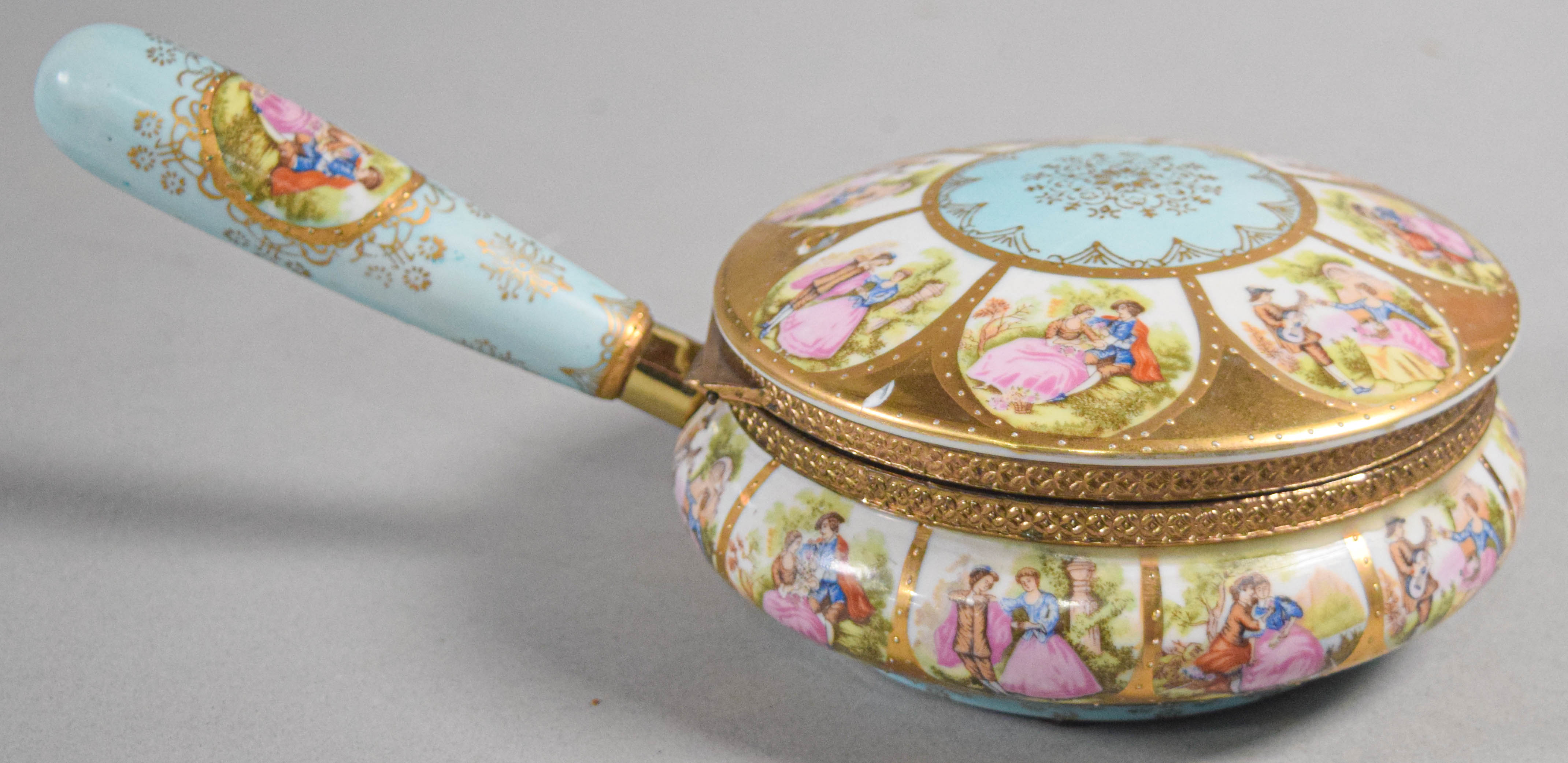 Royal Vienna Hand Painted Porcelain Silent Butler