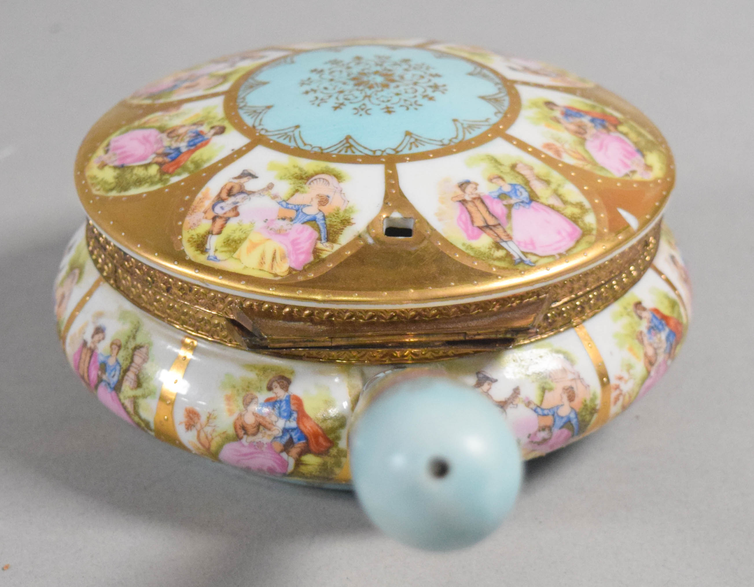 Royal Vienna Hand Painted Porcelain Silent Butler