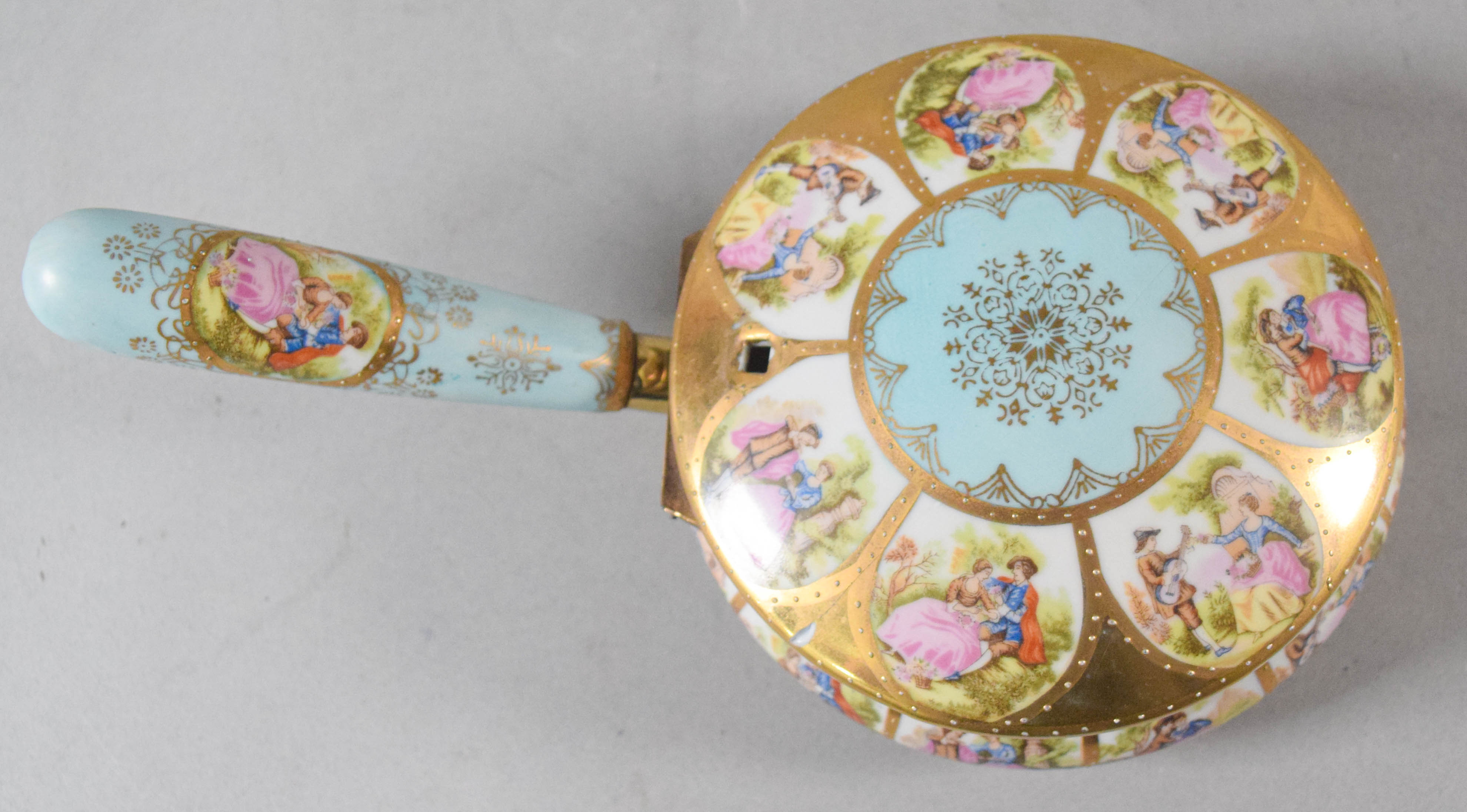 Royal Vienna Hand Painted Porcelain Silent Butler