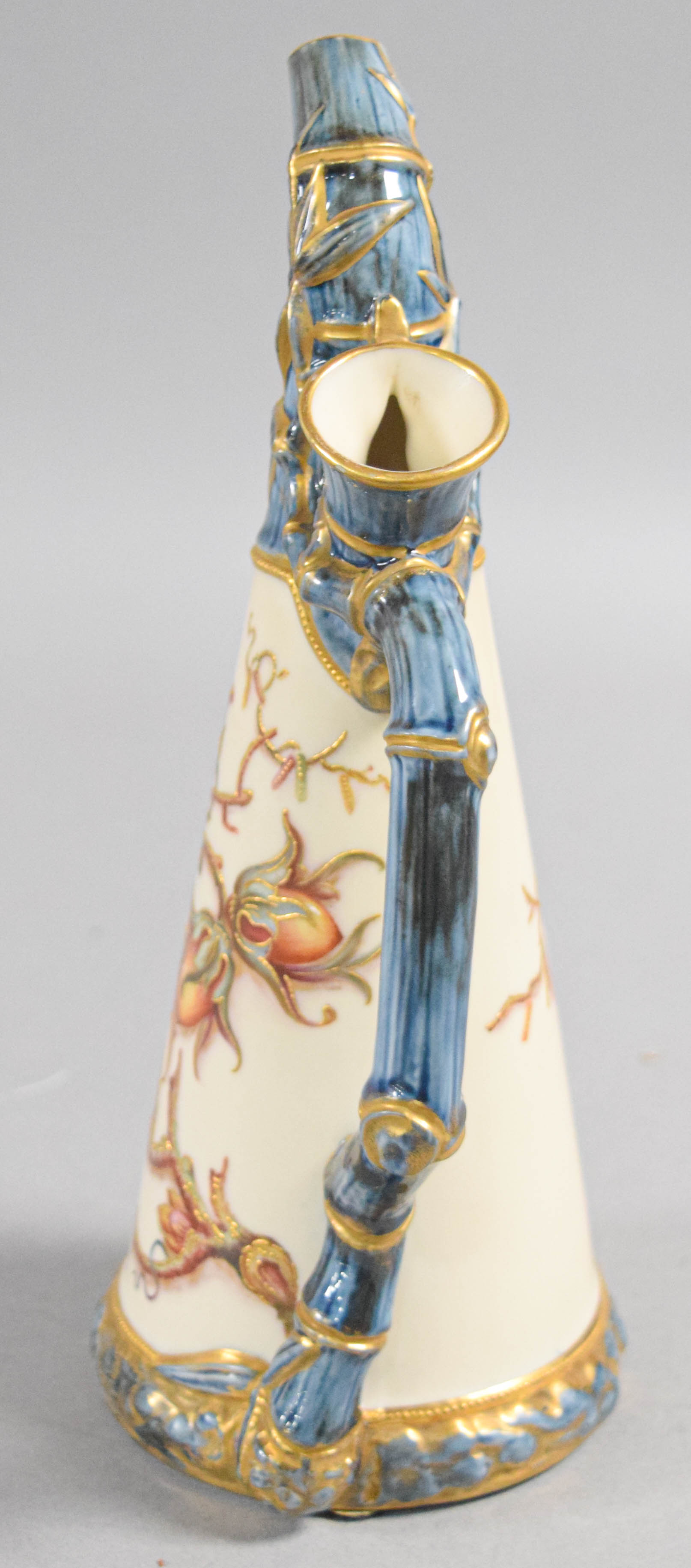 Royal Worcester Aesthetic Movement Porcelain Bamboo Ewer Shape 1333