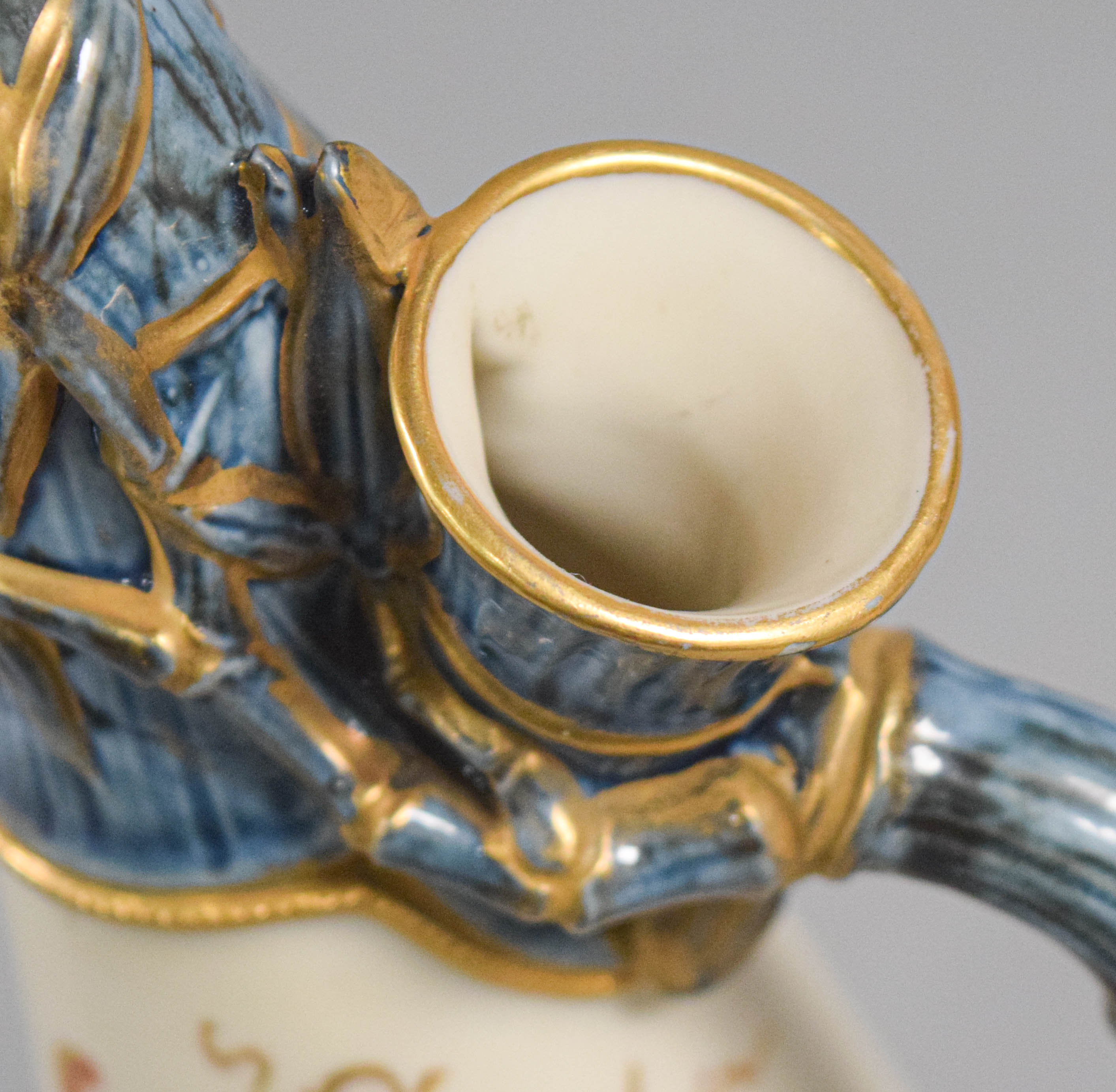 Royal Worcester Aesthetic Movement Porcelain Bamboo Ewer Shape 1333