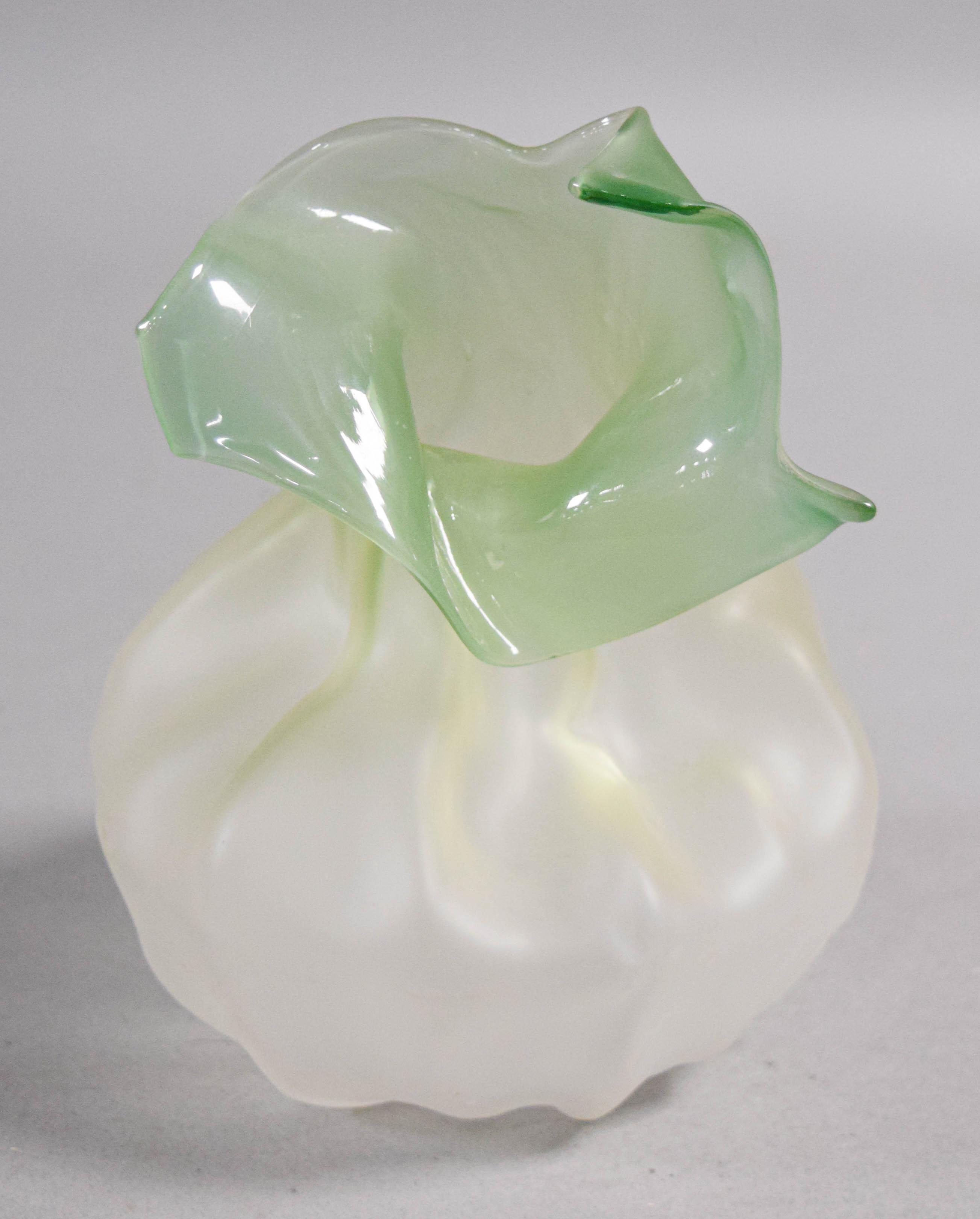 Nikolas Weinstein Hand-Blown Frosted Art Glass Vase, 1995