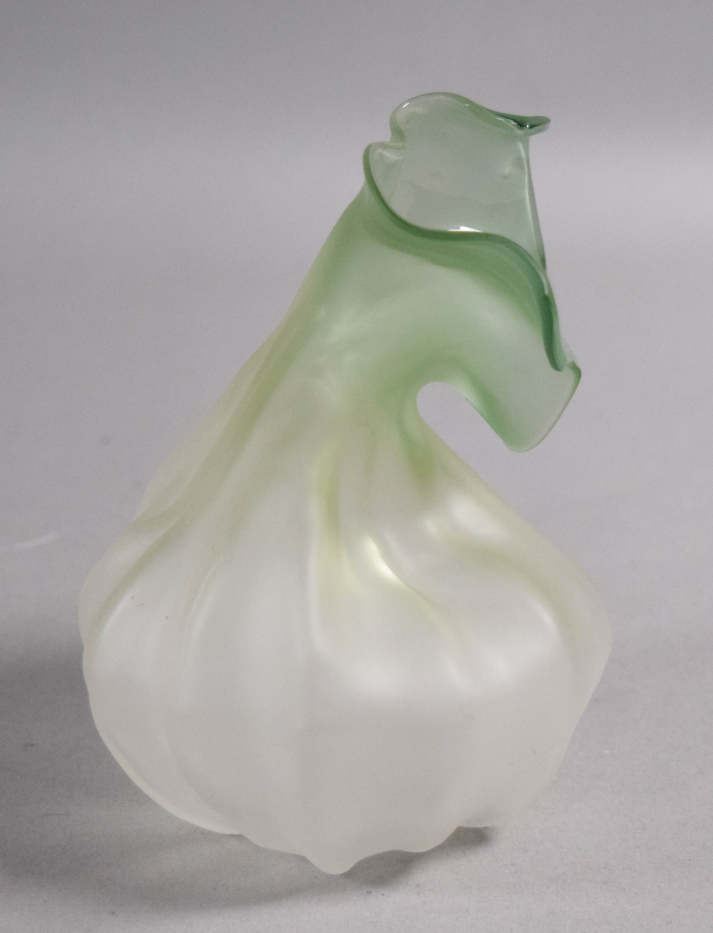 Nikolas Weinstein Hand-Blown Frosted Art Glass Vase, 1995