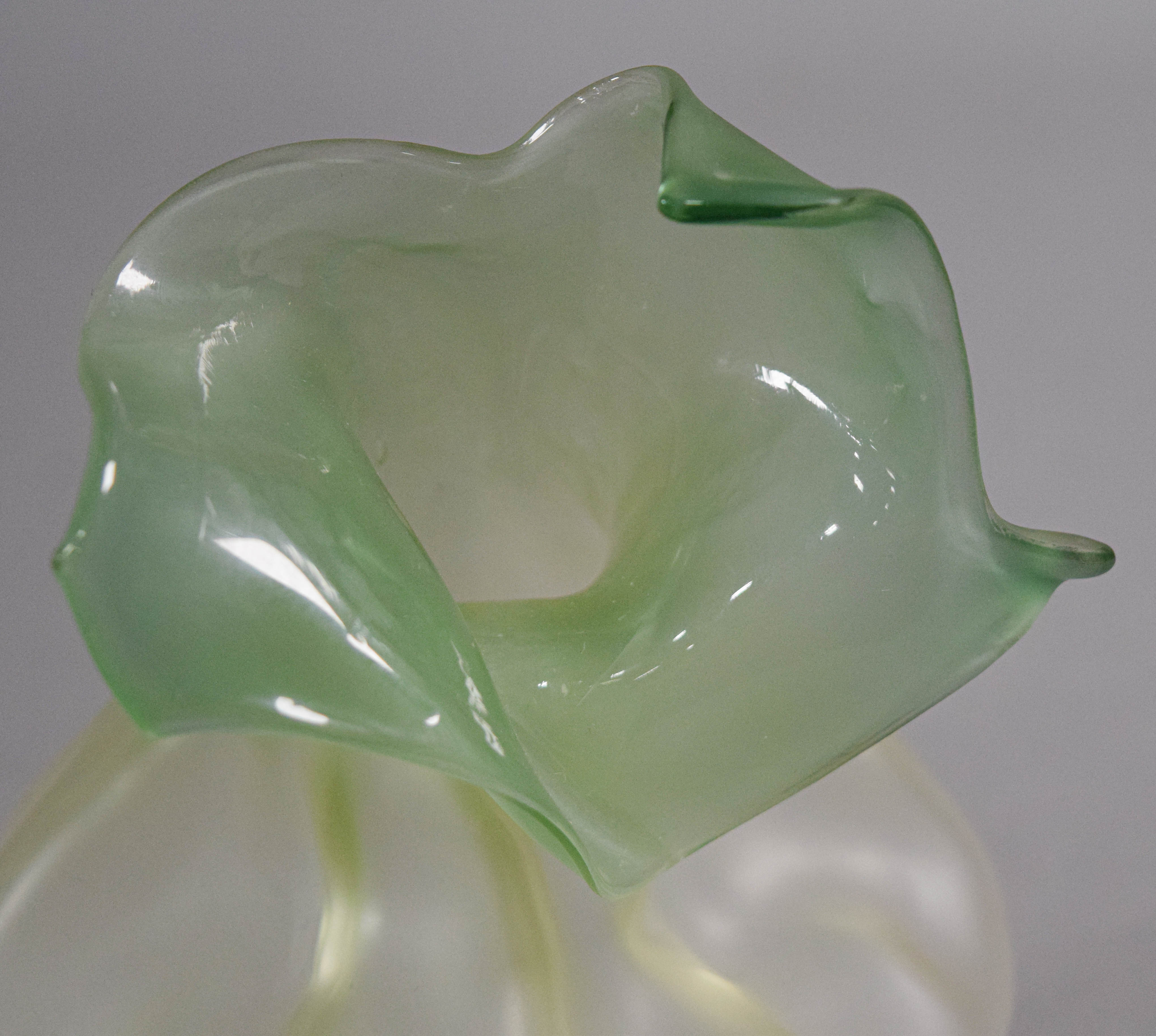 Nikolas Weinstein Hand-Blown Frosted Art Glass Vase, 1995