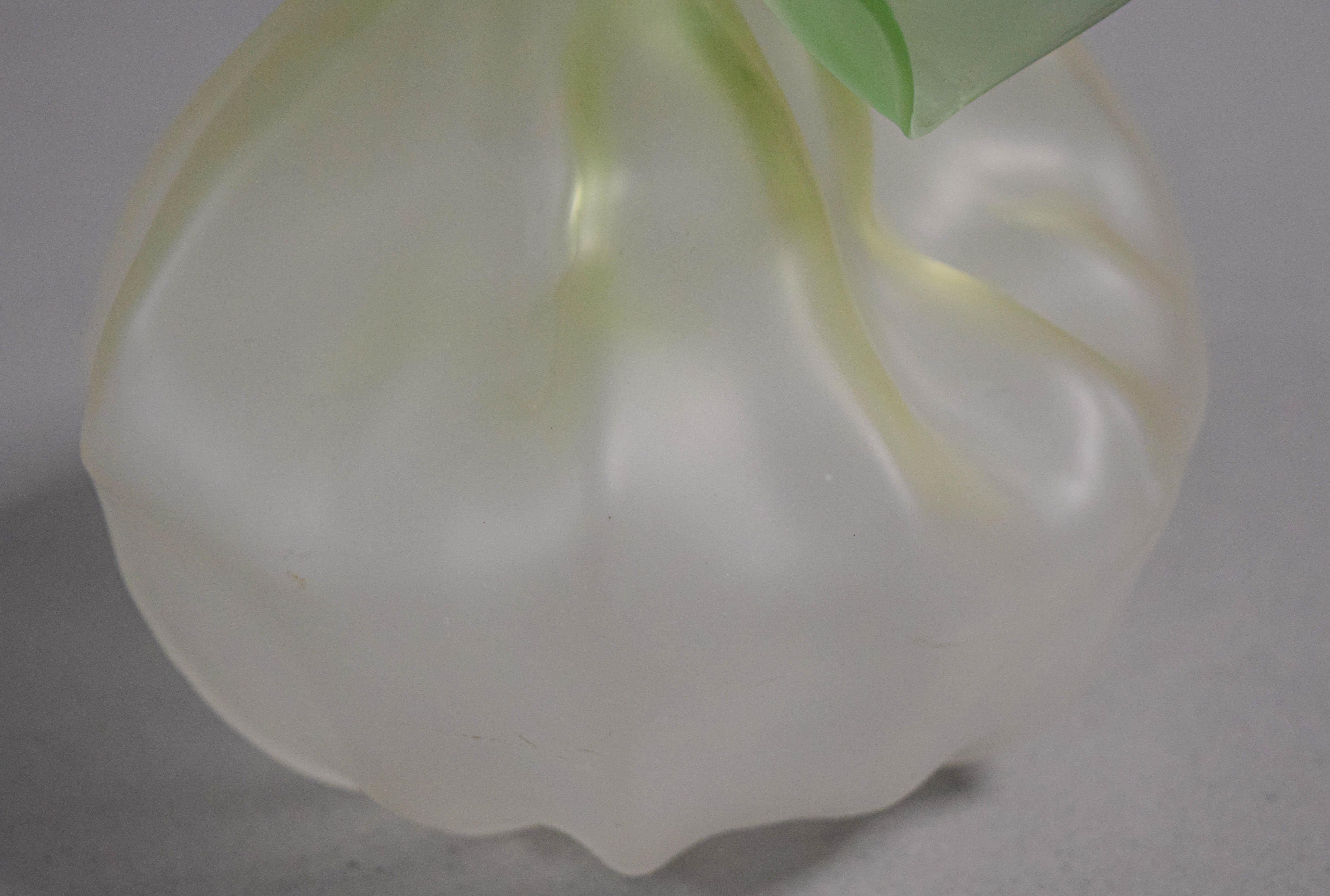 Nikolas Weinstein Hand-Blown Frosted Art Glass Vase, 1995