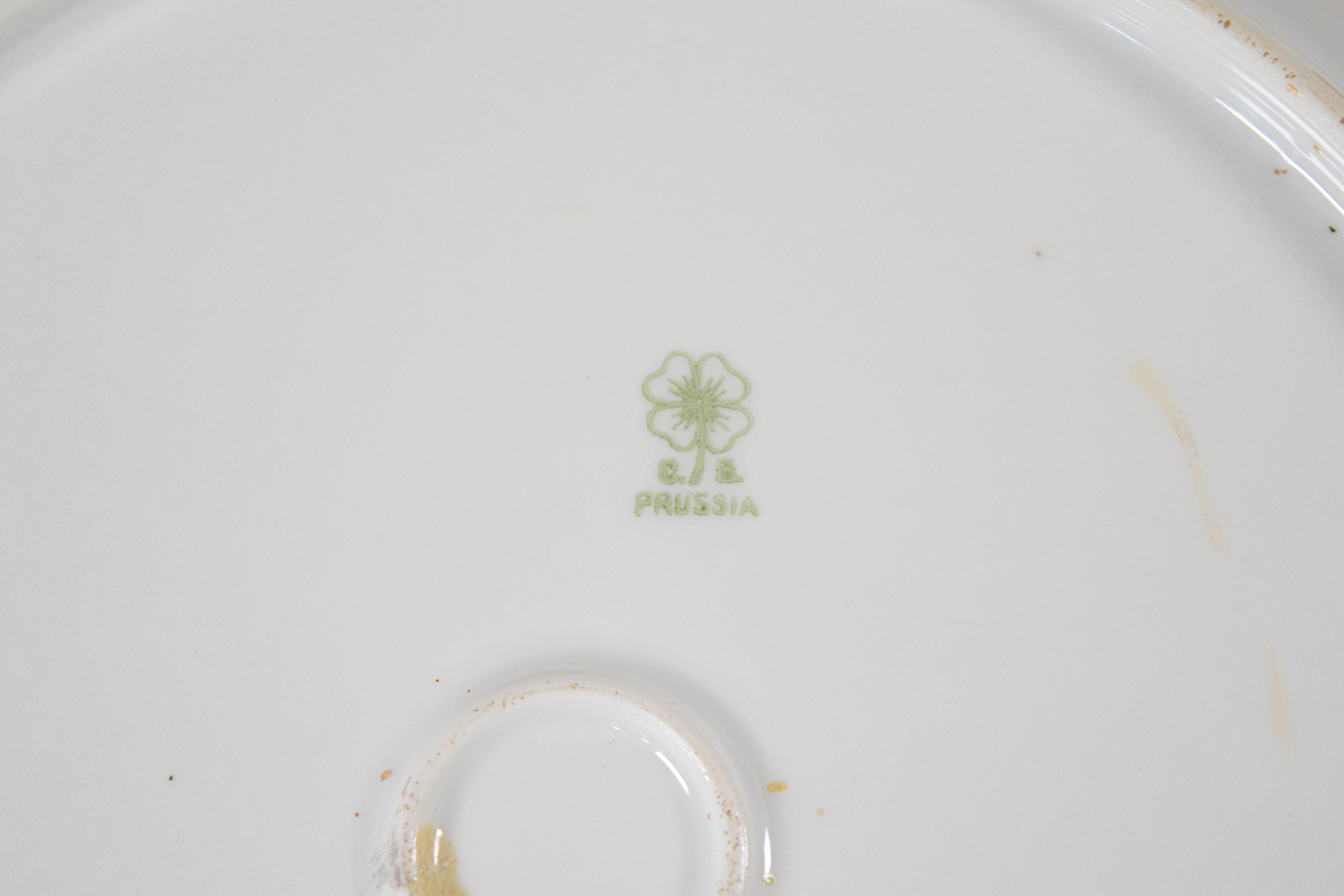 A Collection of Six Decorative Porcelain Plates and Bowls Including R.S. Prussia and Fraureuth