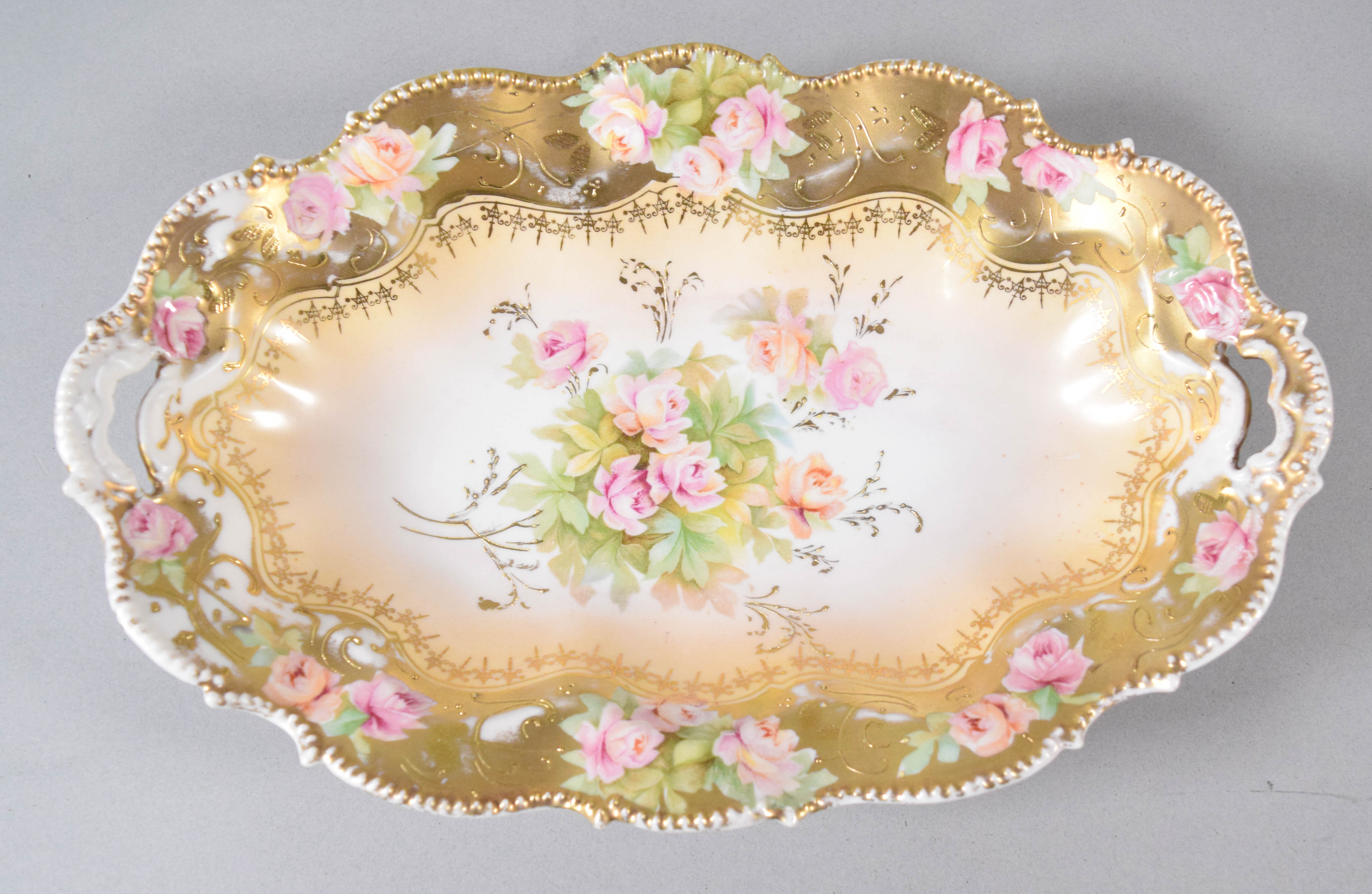 A Collection of Six Decorative Porcelain Plates and Bowls Including R.S. Prussia and Fraureuth