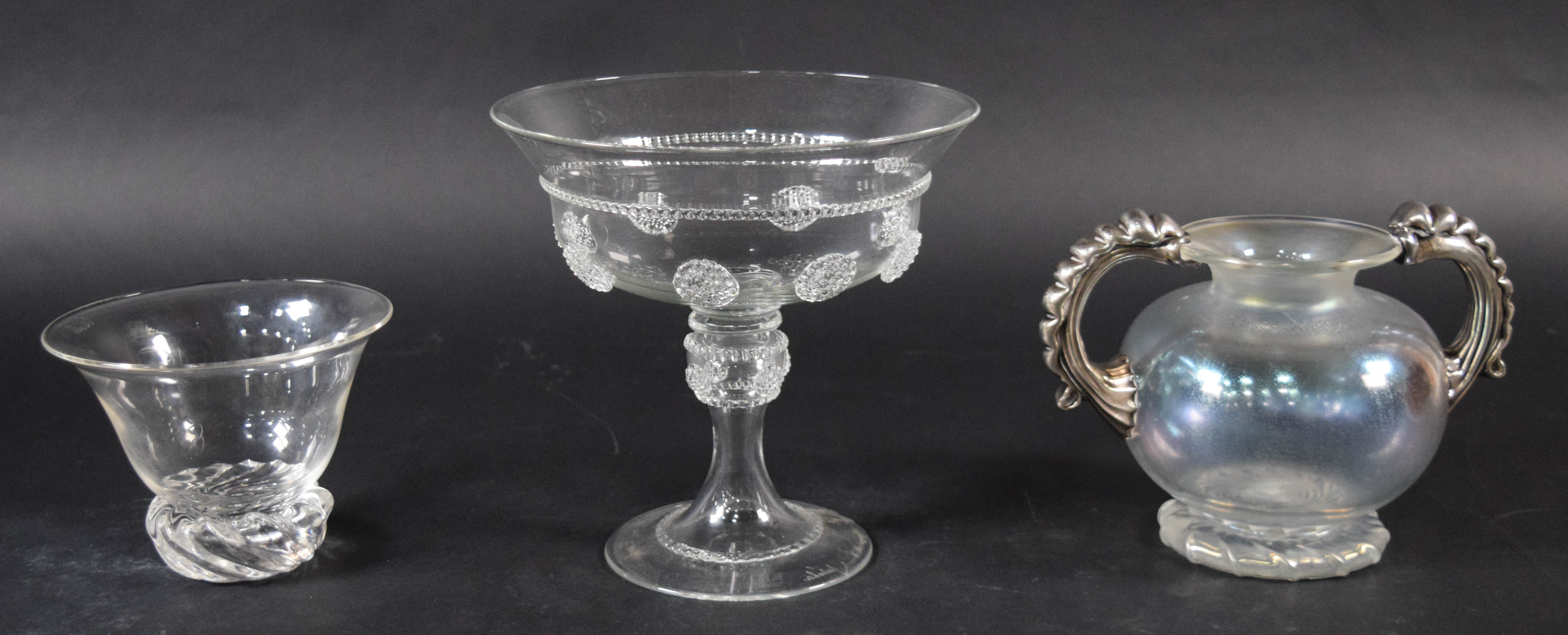 3 Pieces of Decorative Art Glass Including Anthony Stern and Juliska