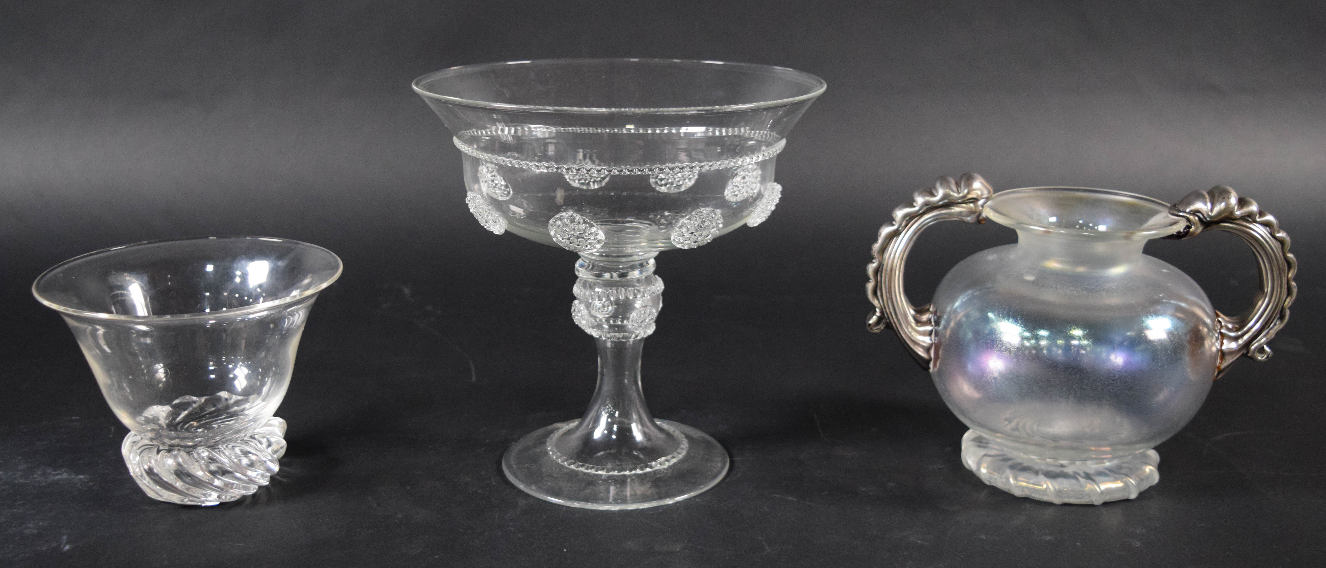 3 Pieces of Decorative Art Glass Including Anthony Stern and Juliska
