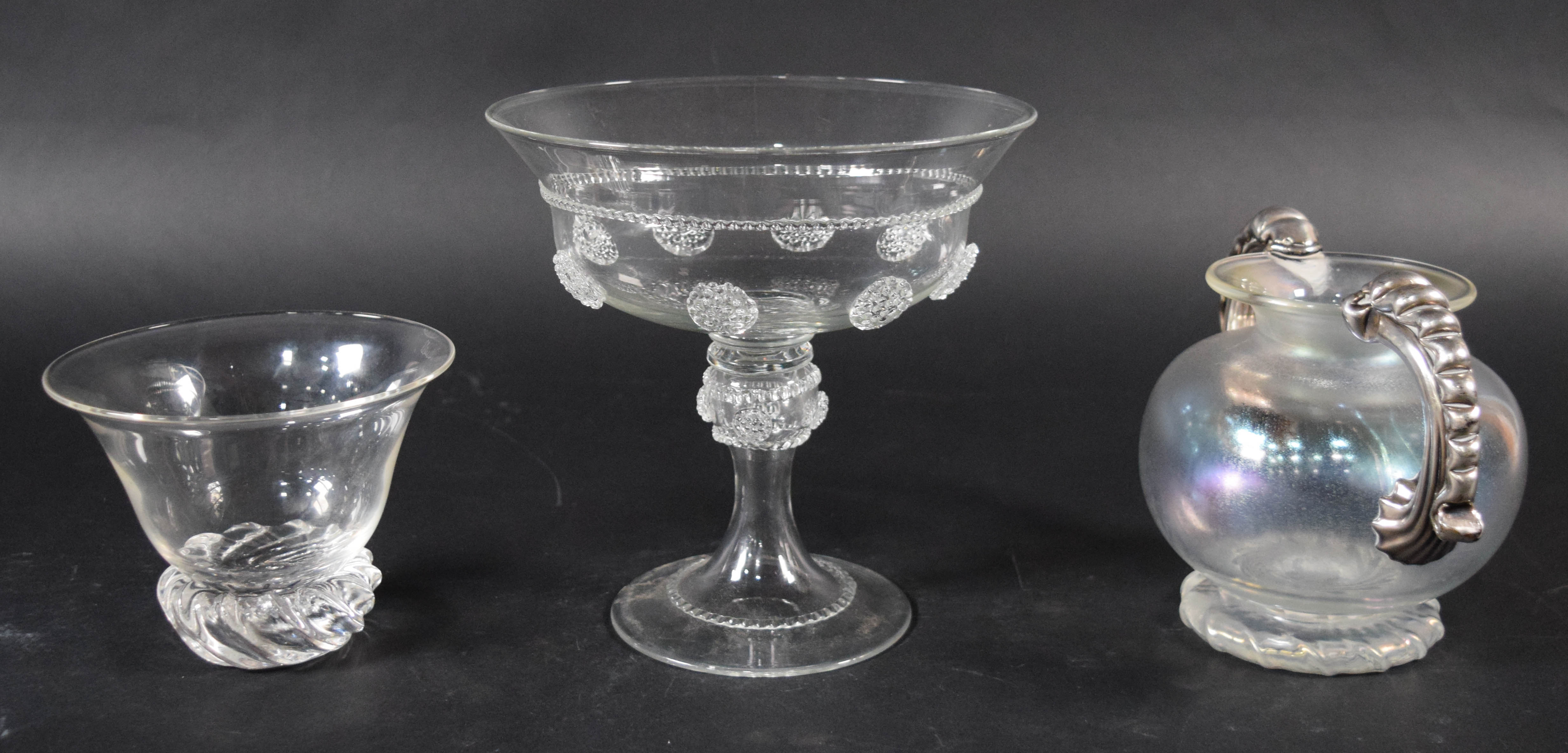 3 Pieces of Decorative Art Glass Including Anthony Stern and Juliska