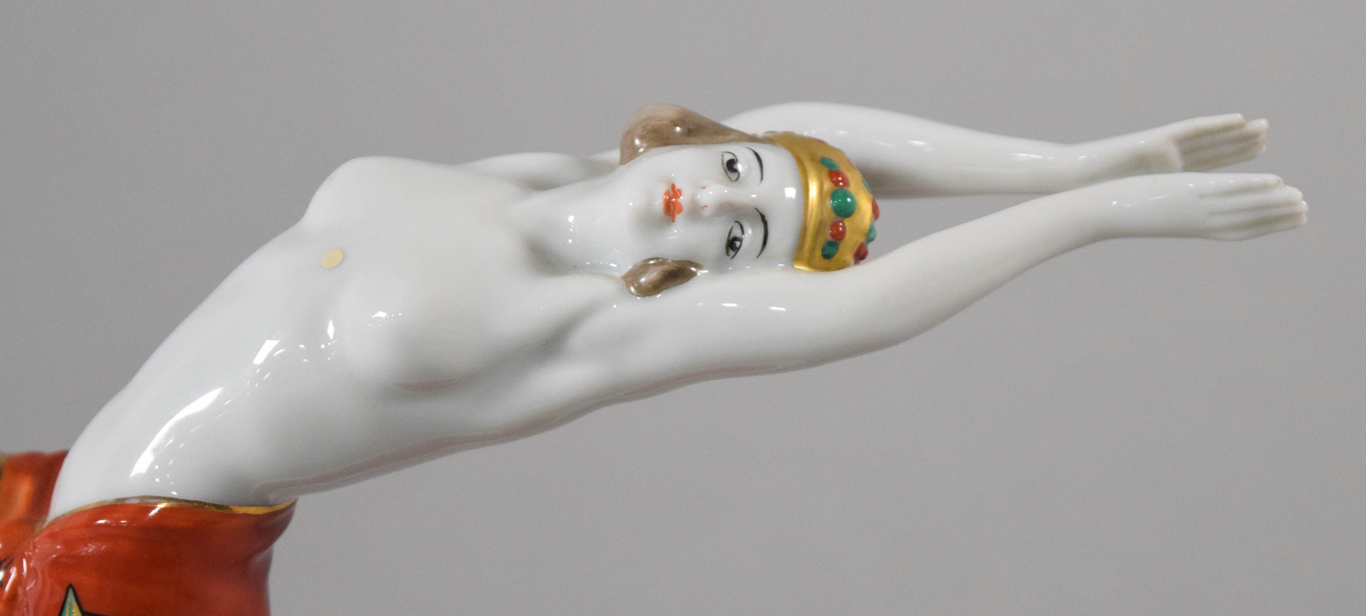 Galluba and Hofmann Art Deco Porcelain Showgirl Figurine