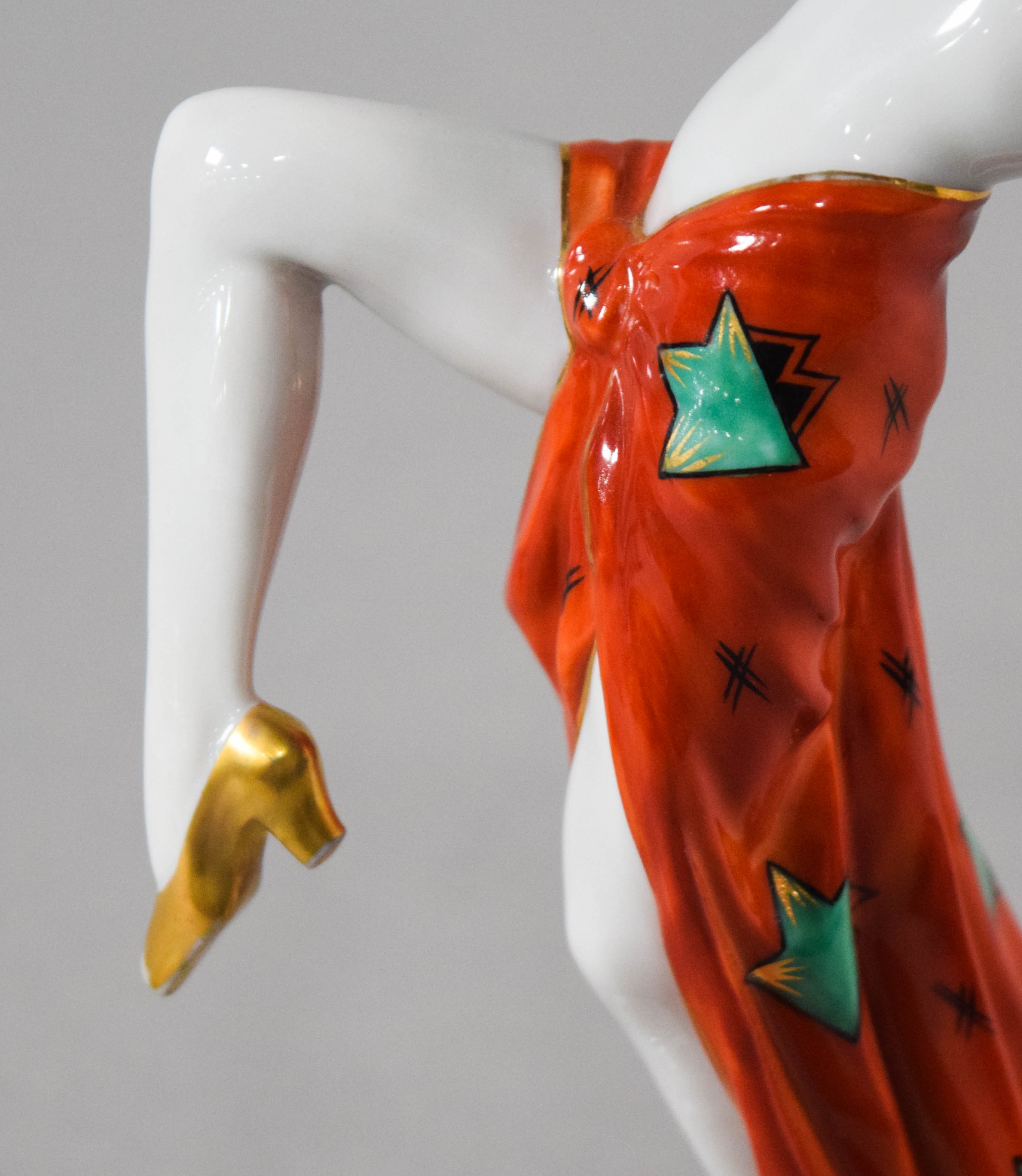 Galluba and Hofmann Art Deco Porcelain Showgirl Figurine