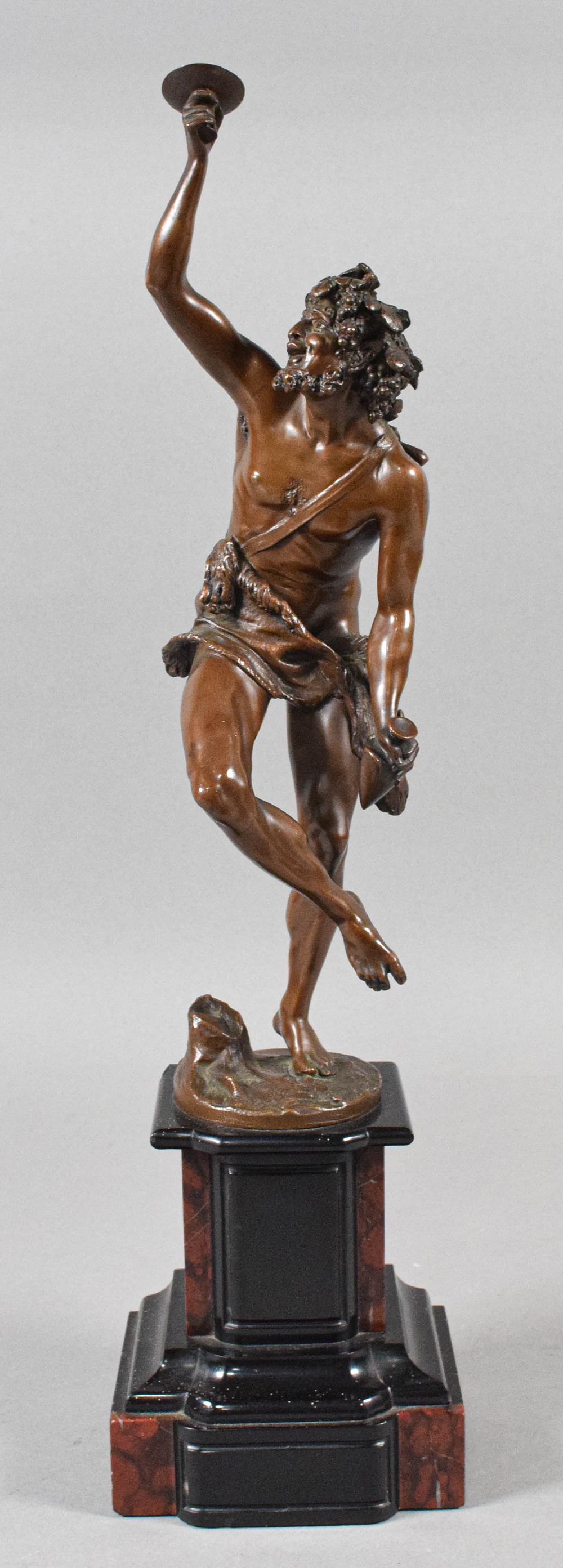 Lot 252: Max Lindenberg Bronze Sculpture of a Dancing Silenus