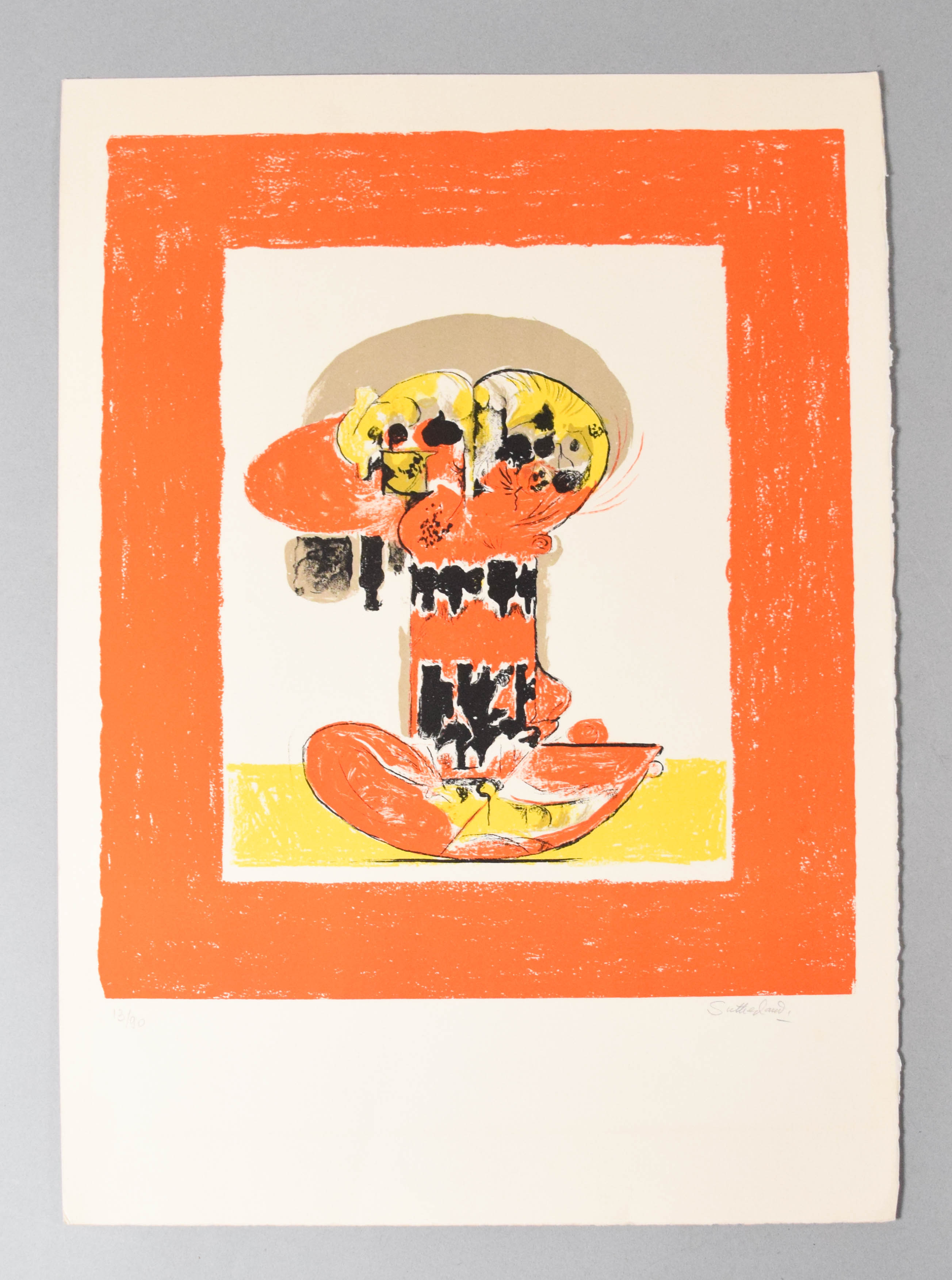 Graham Sutherland Lithograph Balancing Form
