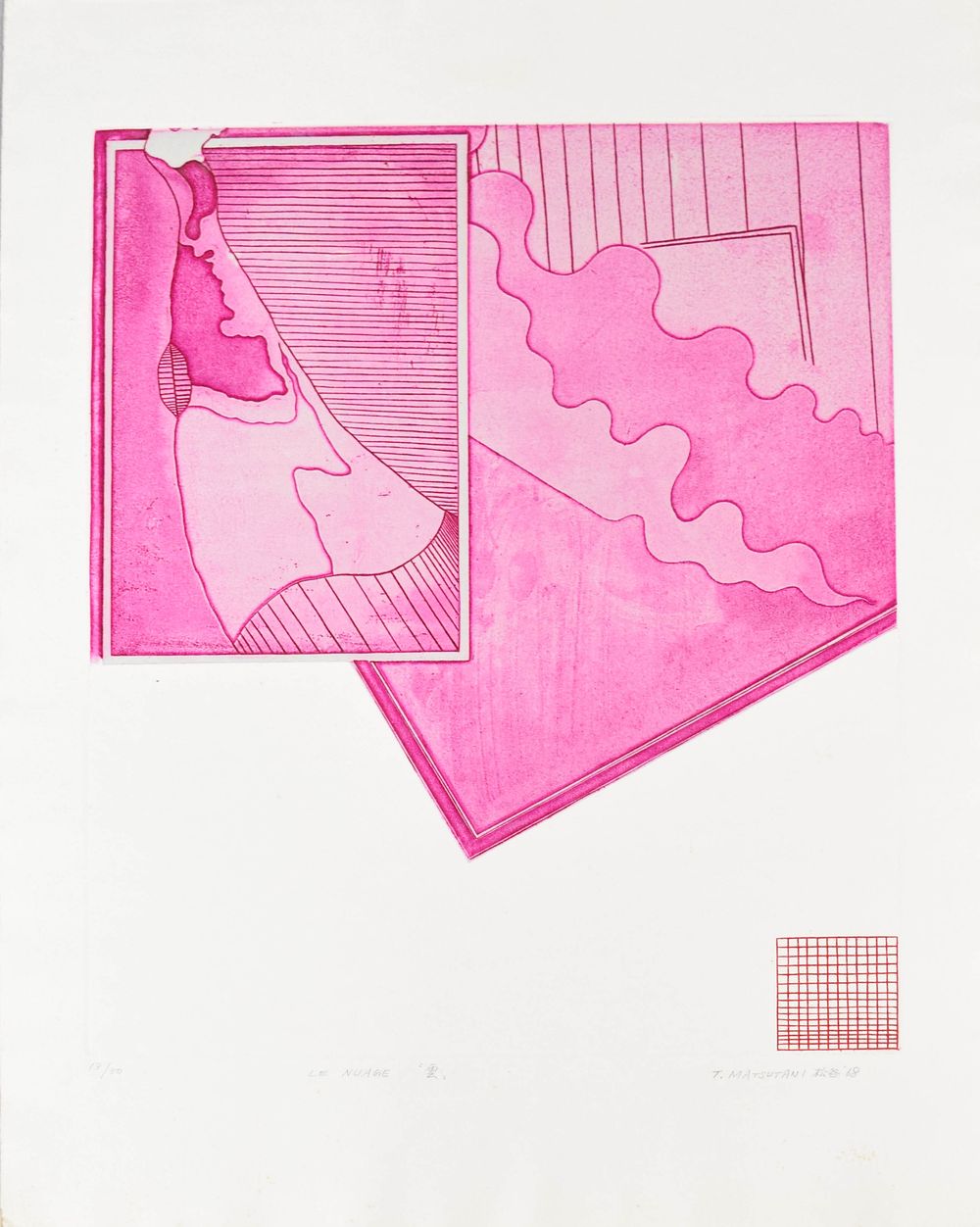 Lot 296: Takesada Matsutani Etching and Aquatint Le Nuage, 1968
