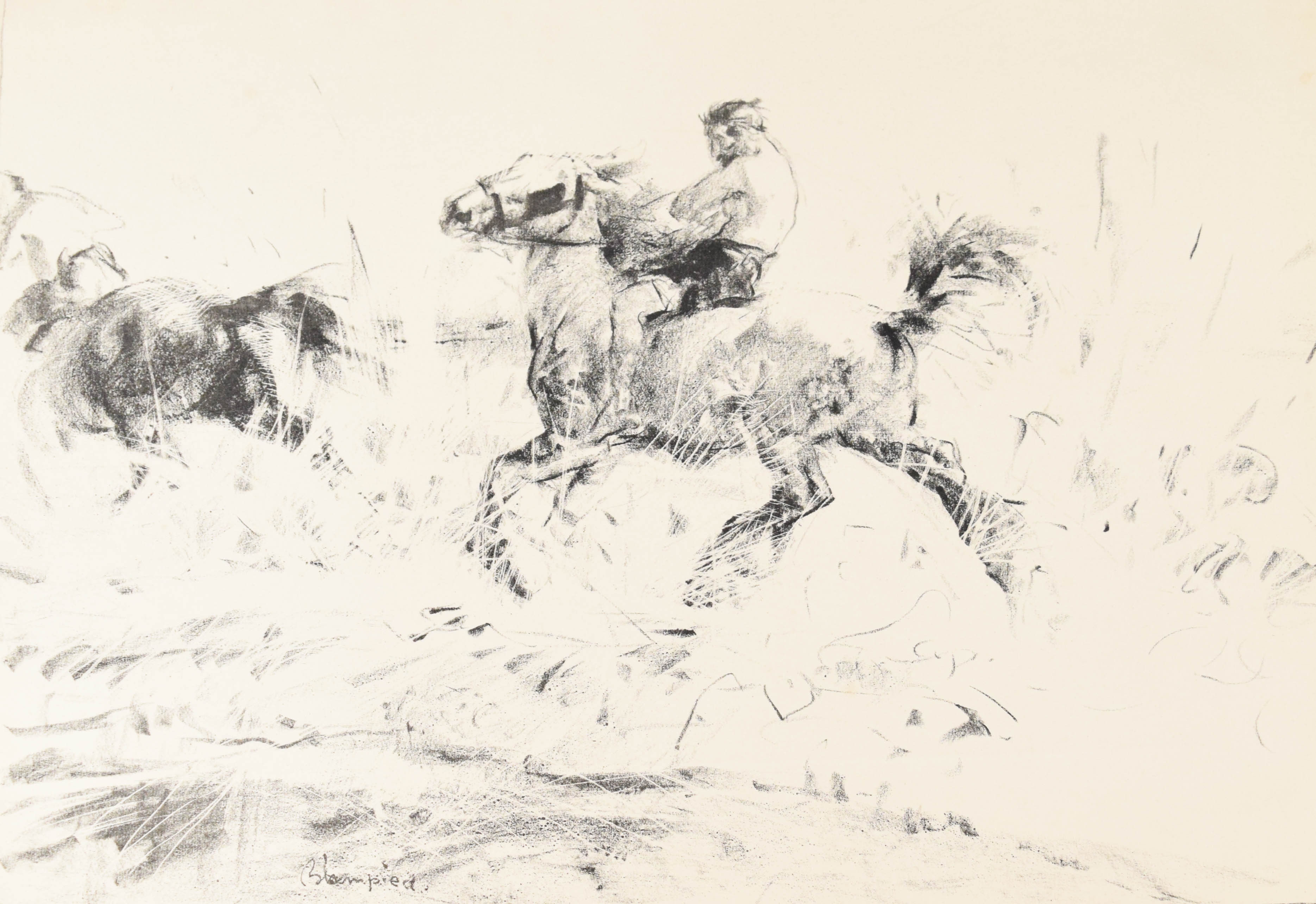 Edmund Blampied Lithograph Splash! Splash!