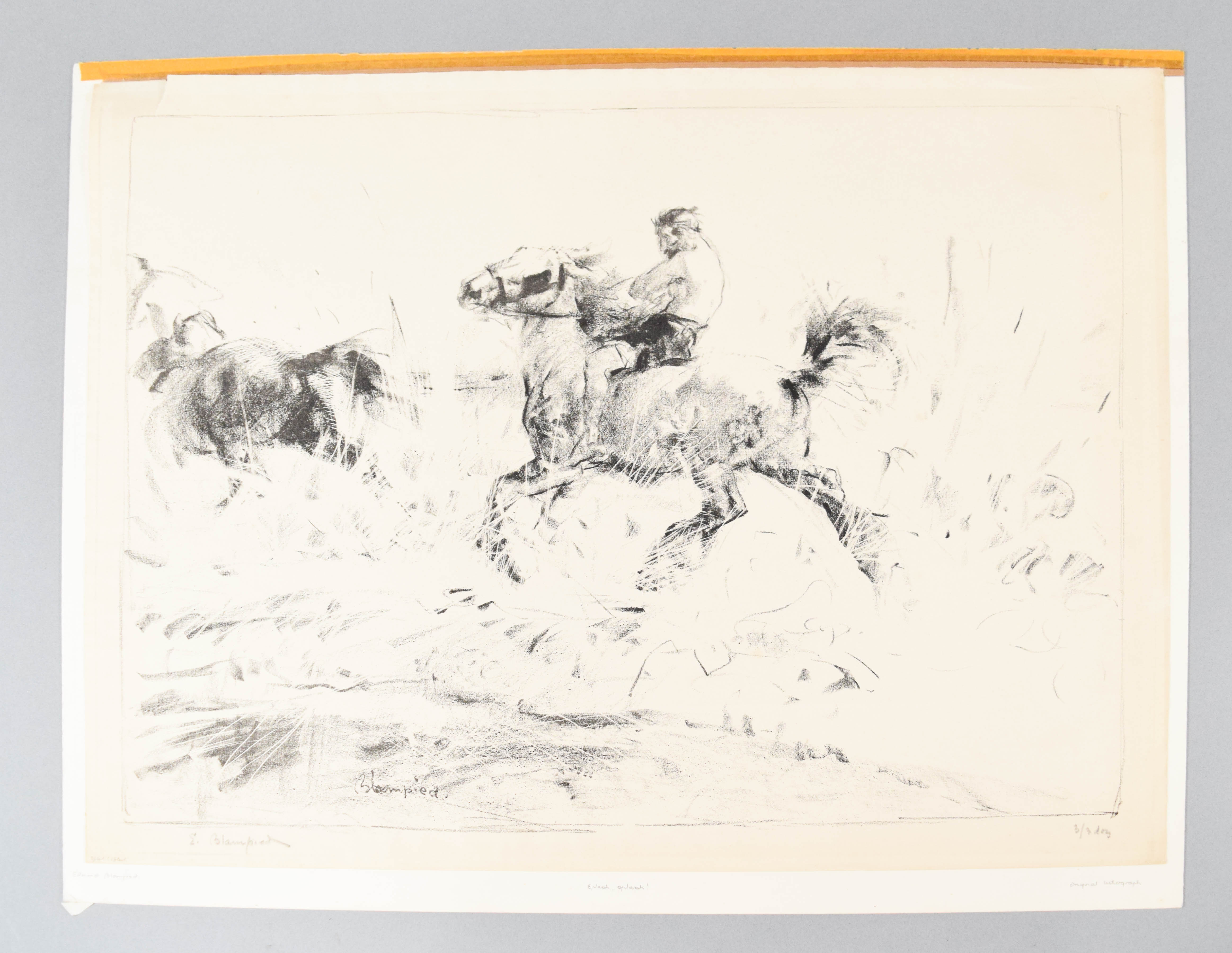 Edmund Blampied Lithograph Splash! Splash!