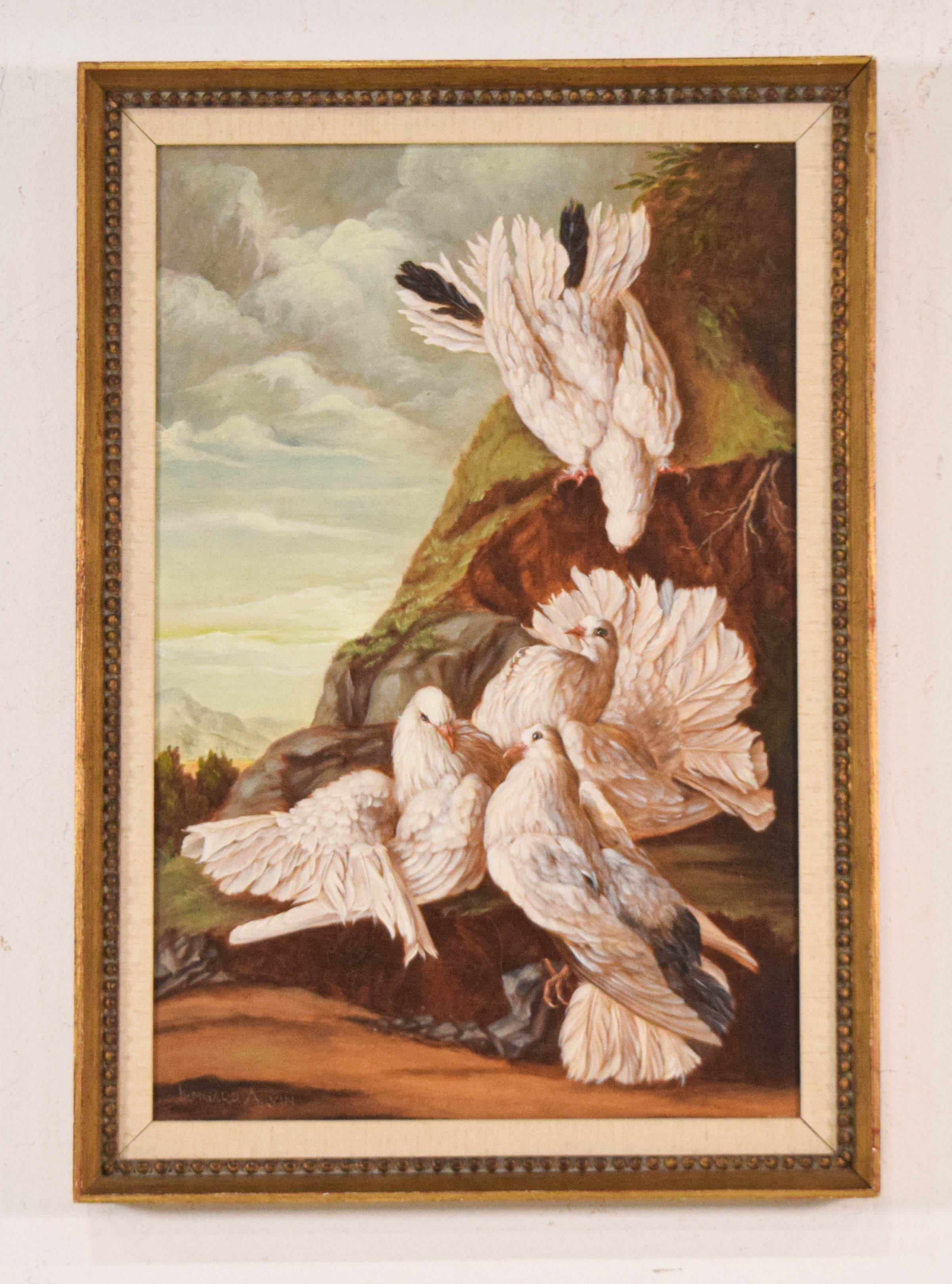 Irmgard Arvin Oil on Canvas White Doves