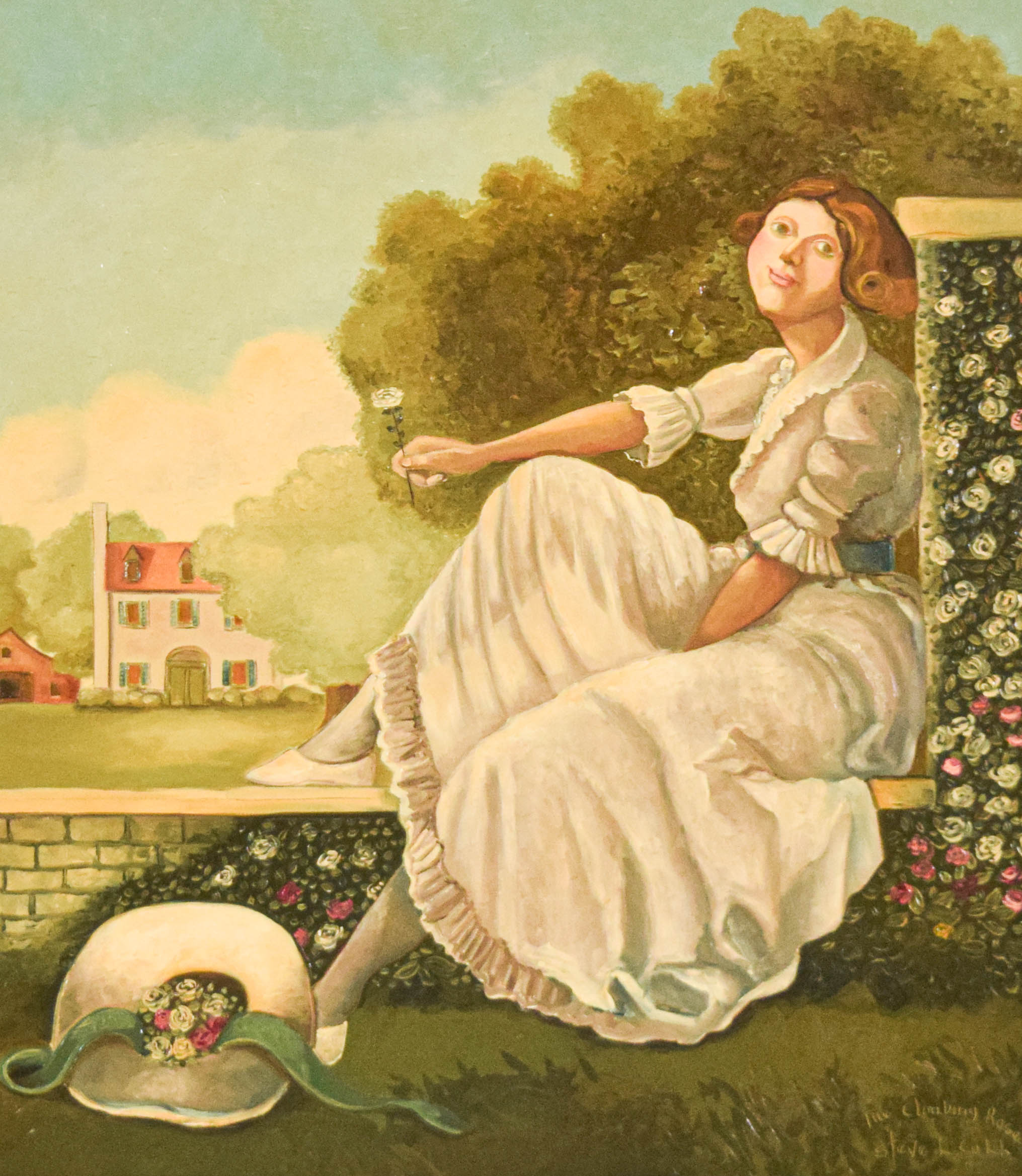 Steve L. Cull Oil on Canvas The Climbing Rose