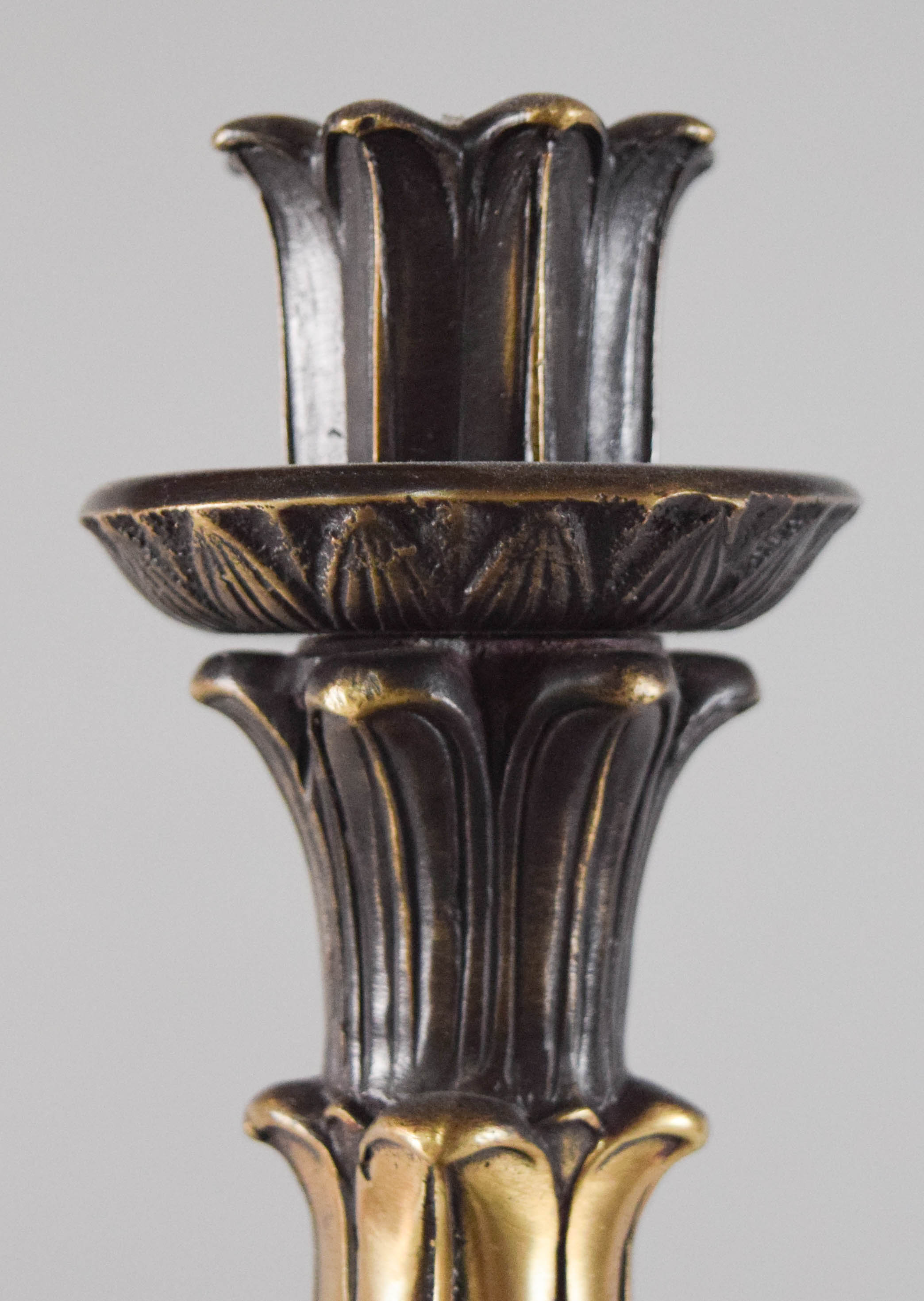 Neoclassical Style Onyx and Gilt Candelabra