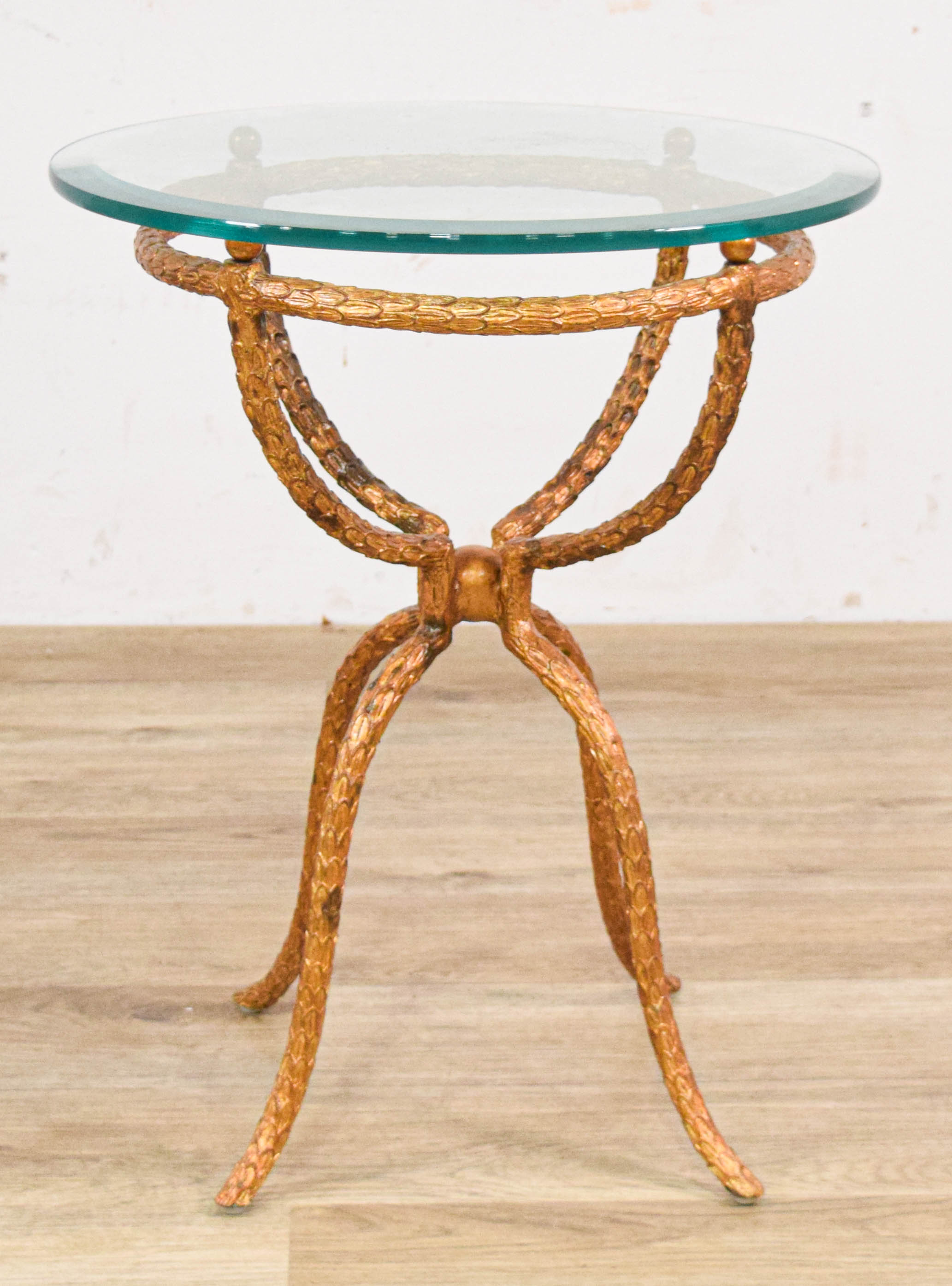 Hollywood Regency Style Gilded Bronze Side Table