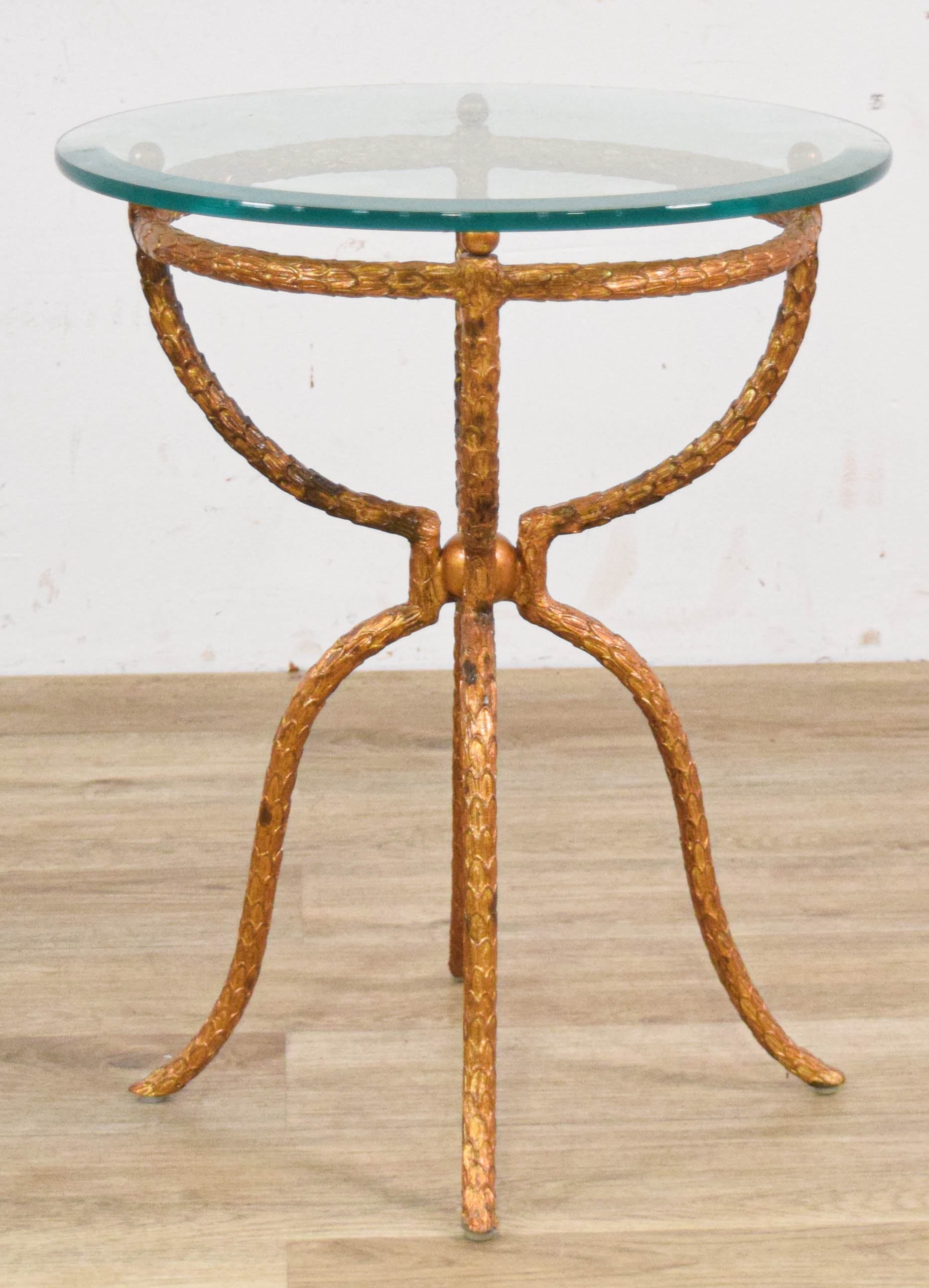 Hollywood Regency Style Gilded Bronze Side Table