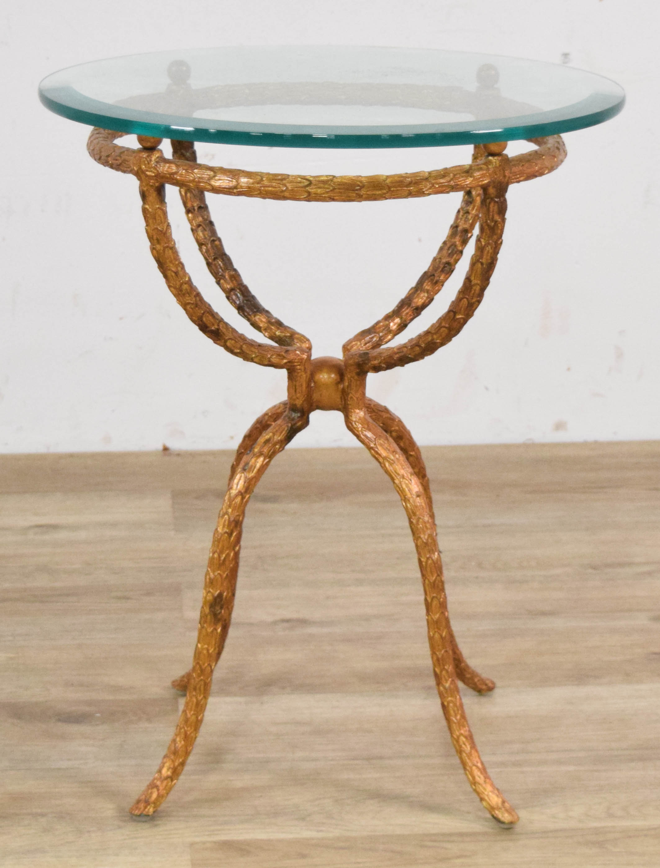 Hollywood Regency Style Gilded Bronze Side Table
