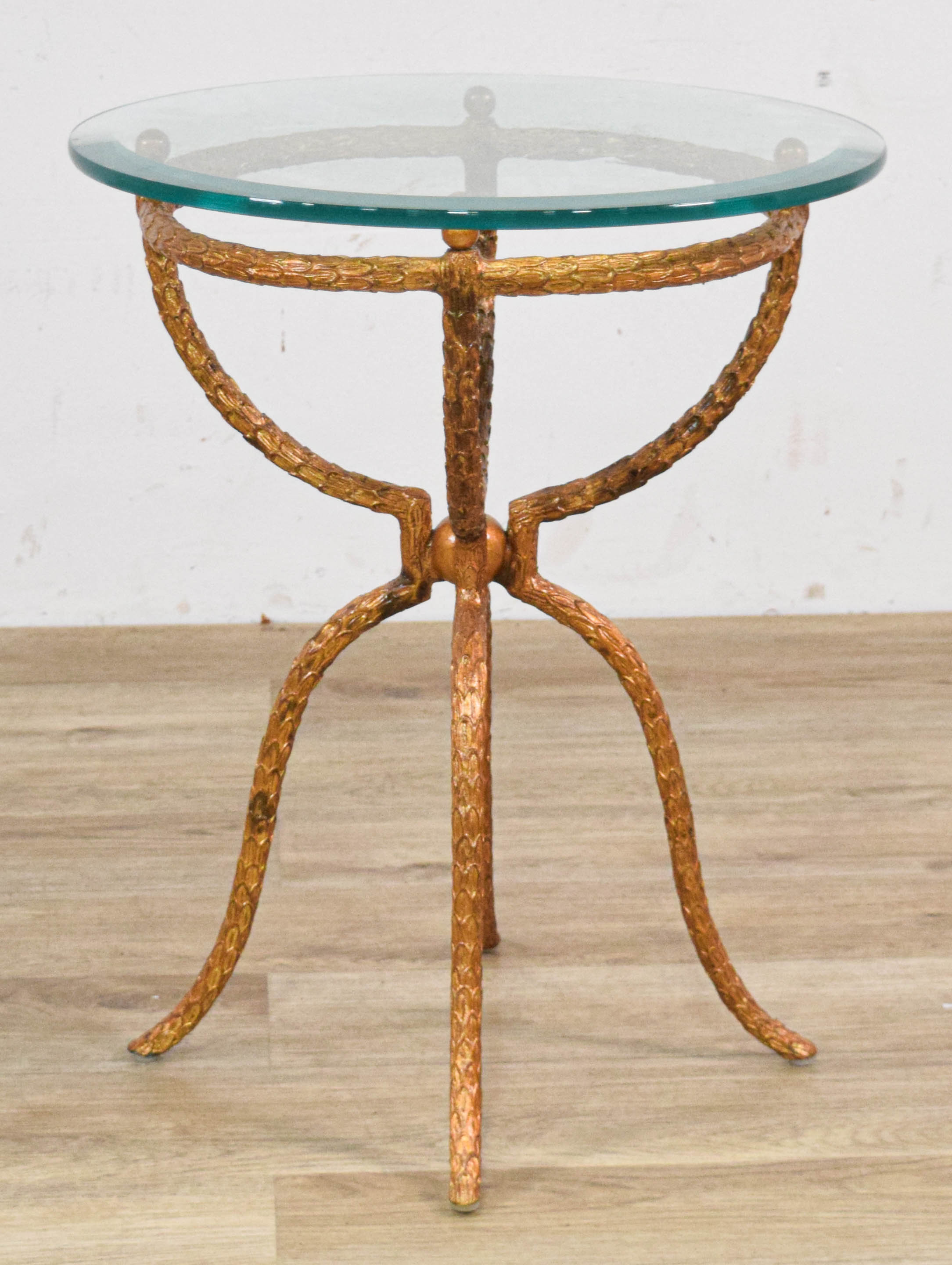 Hollywood Regency Style Gilded Bronze Side Table
