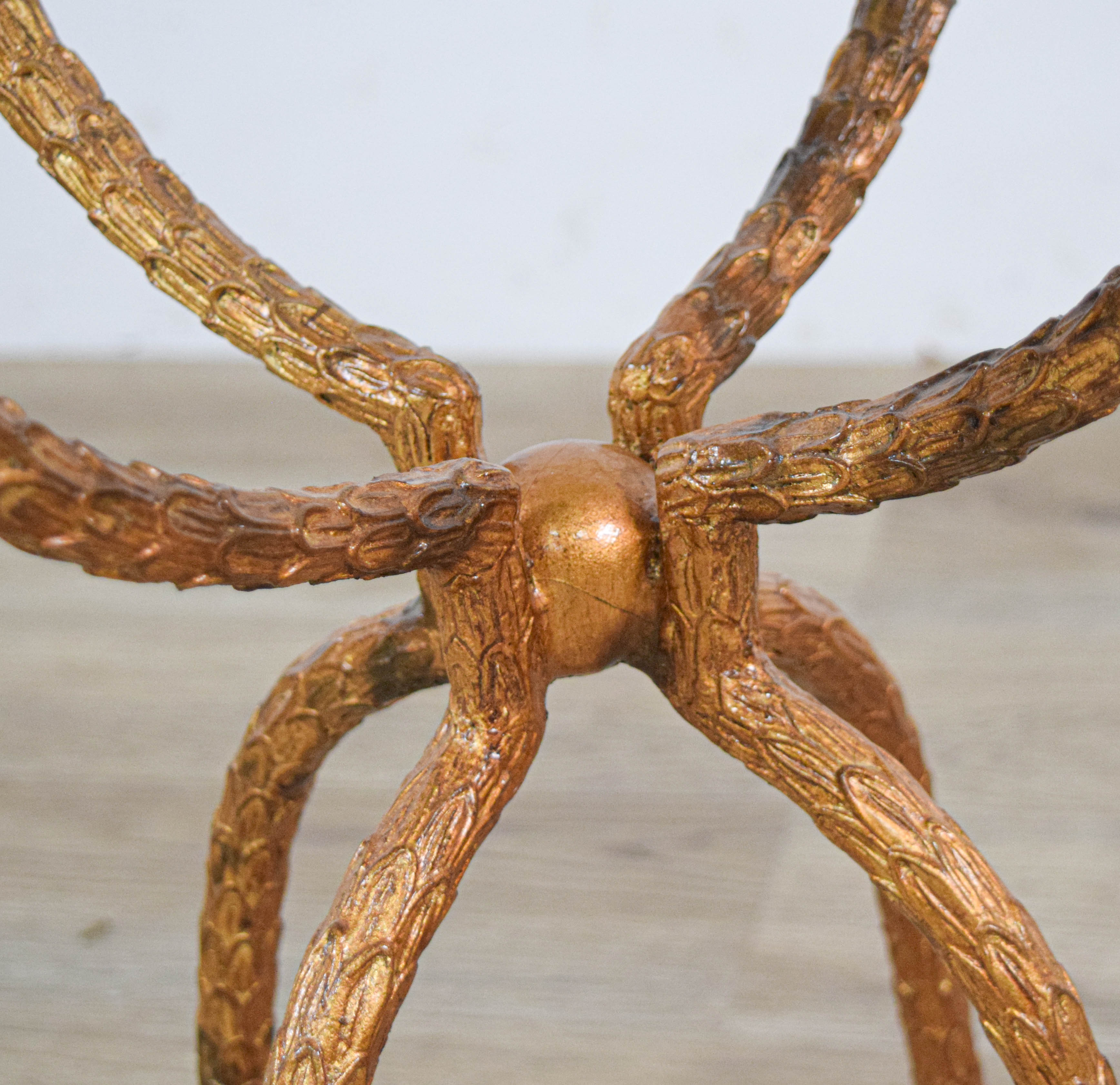 Hollywood Regency Style Gilded Bronze Side Table