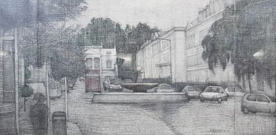 Anastasia Alexandrin Large-Scale Drawing Urban Landscape. Anastasia Alexandrin 