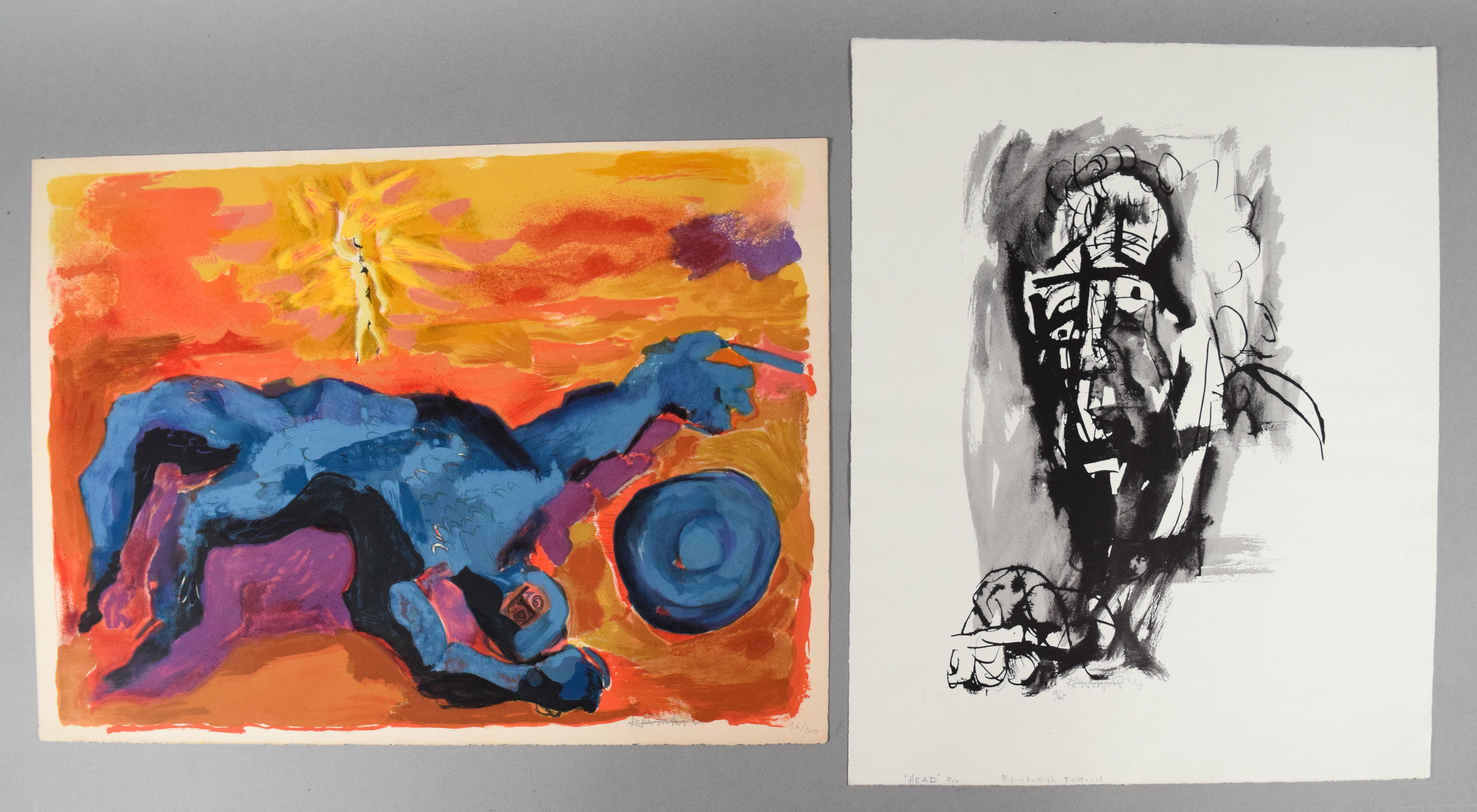 Abraham Rattner Two Signed Lithographs