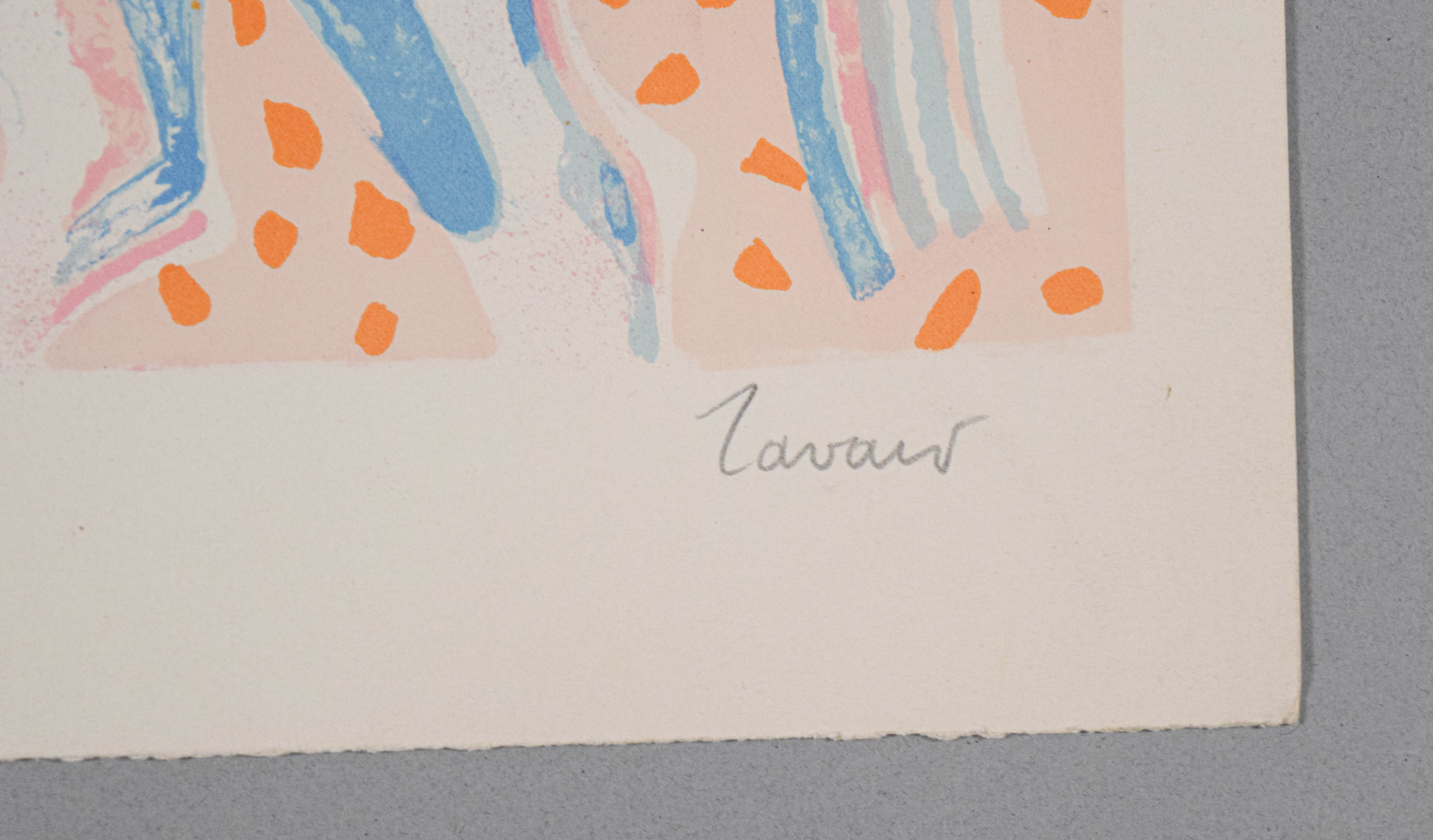 Alberto Zavaro Lithograph Circus Rider
