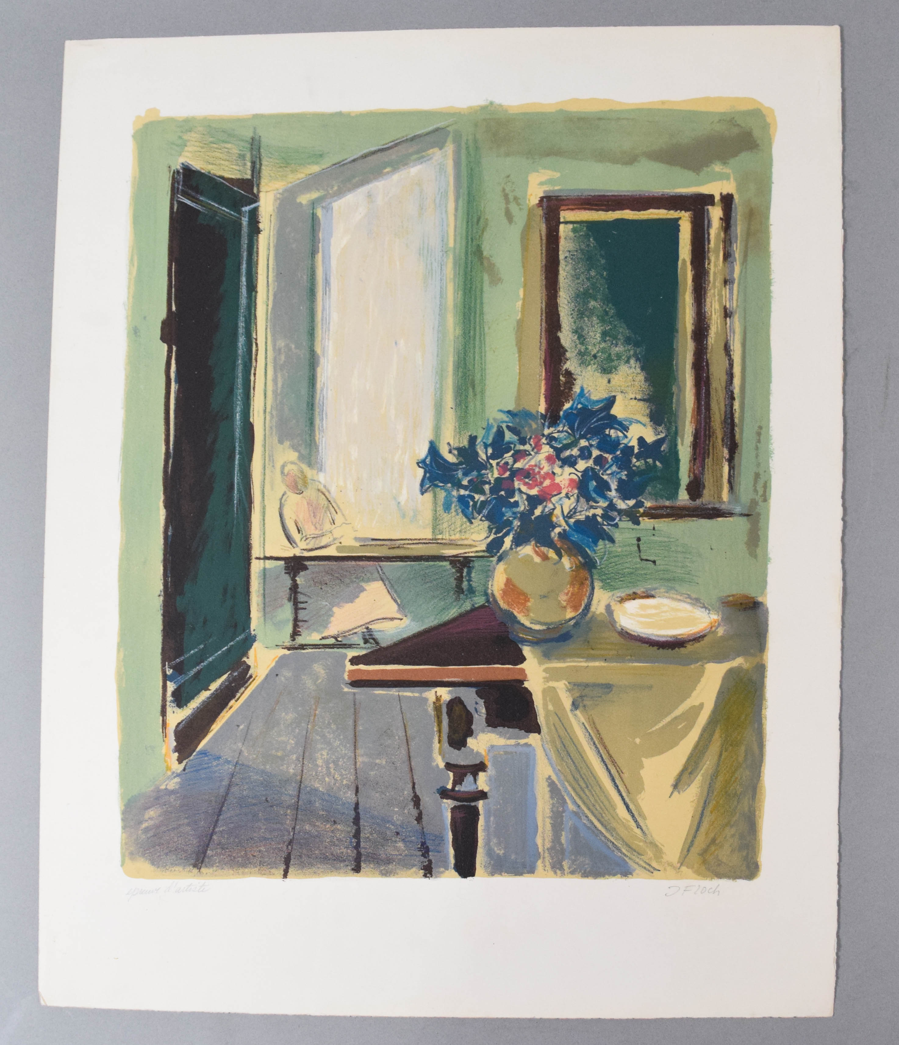 Joseph Floch Two Signed Color Lithographs