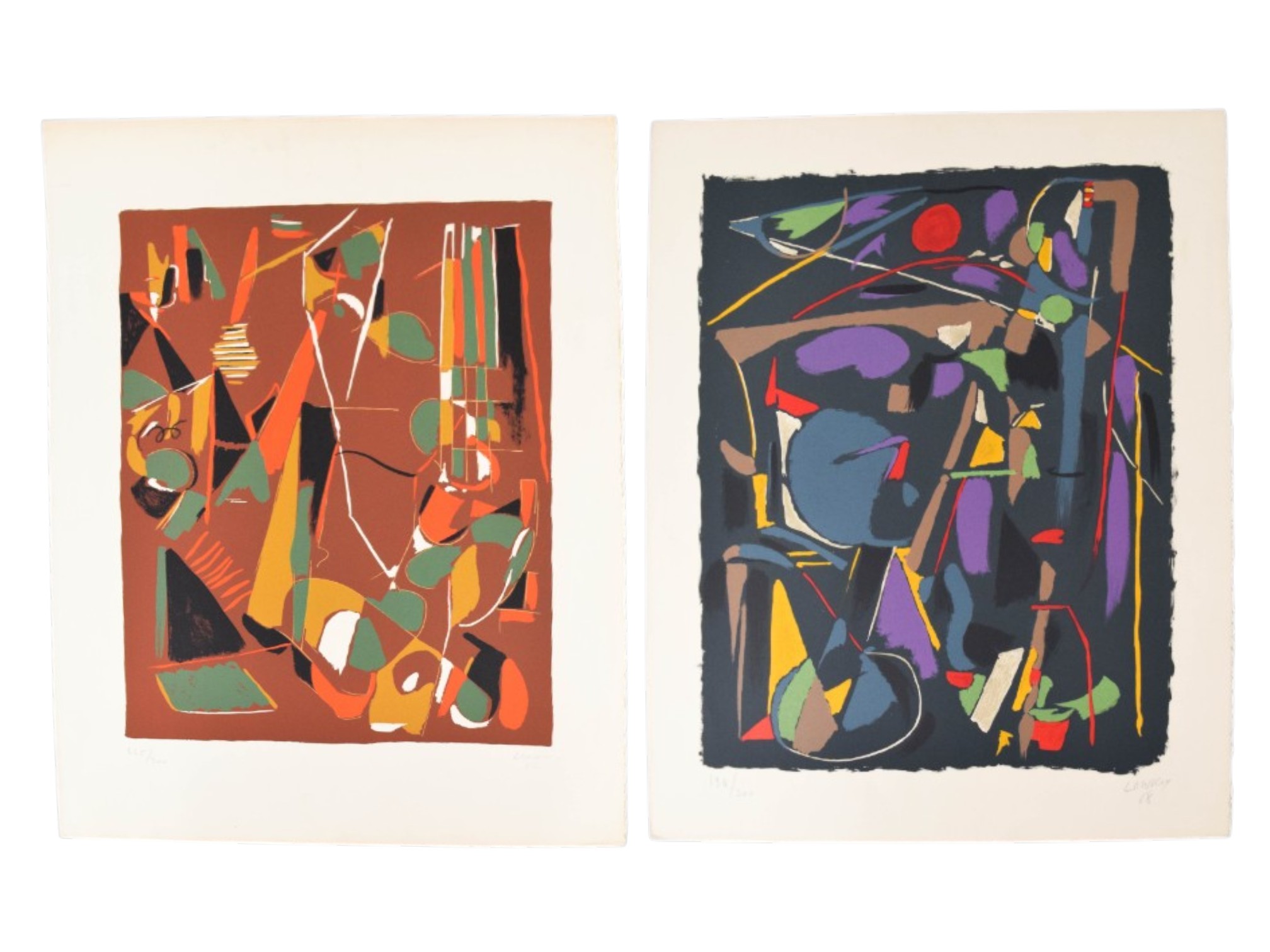 Pair of Andre Lanskoy Abstract Lithographs