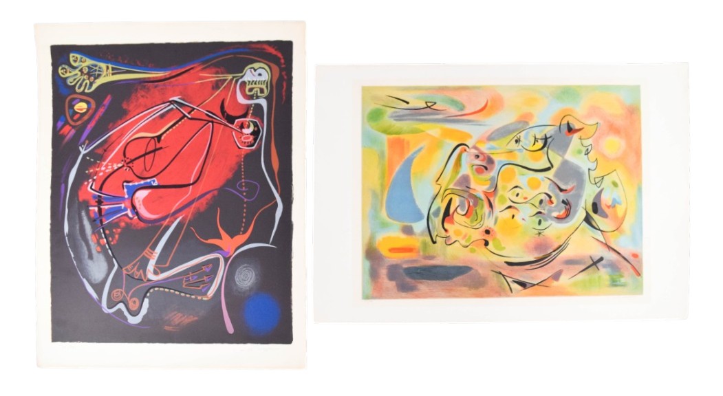 Andre Masson Pair of Signed Color Lithographs