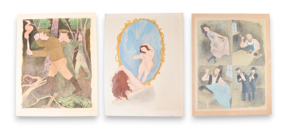 Raphael Soyer Group of 3 Color Lithographs