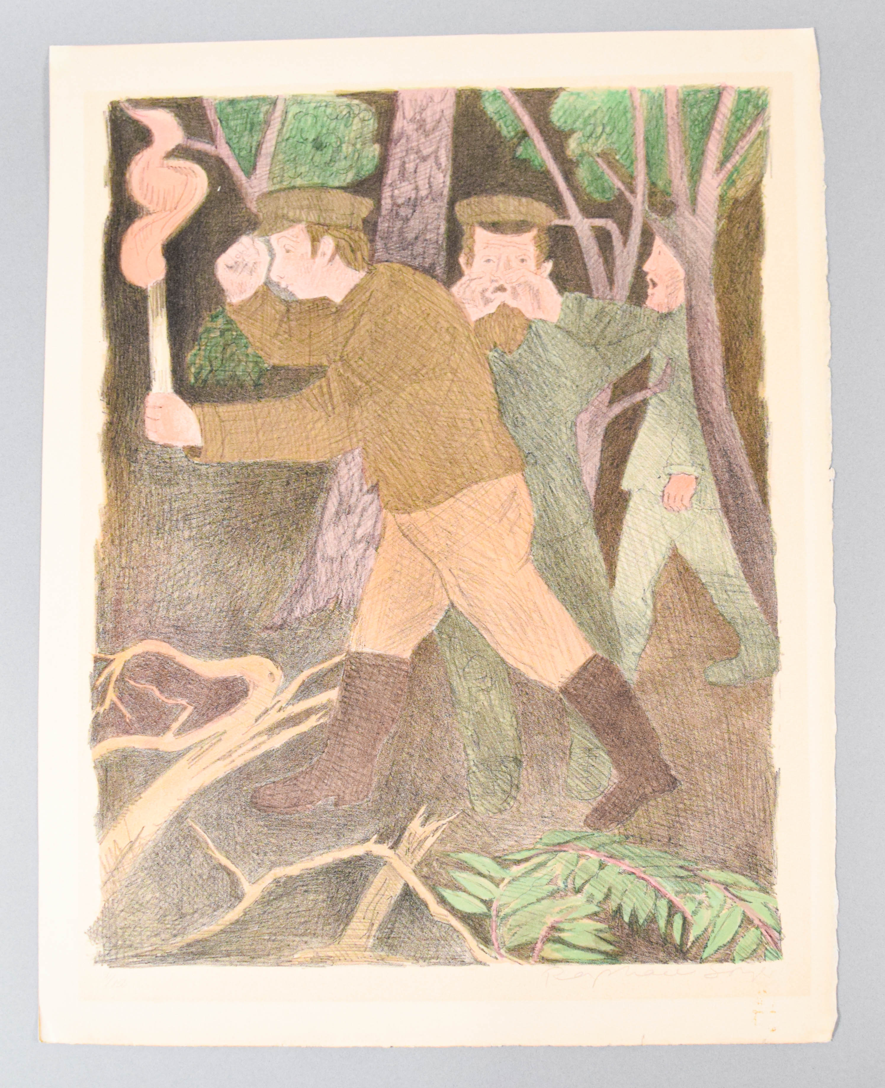 Raphael Soyer Group of 3 Color Lithographs