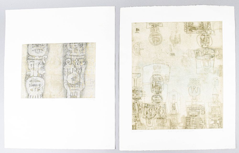 Lot 299: Shoichi Hasegawa Pair of Etchings with Aquatint