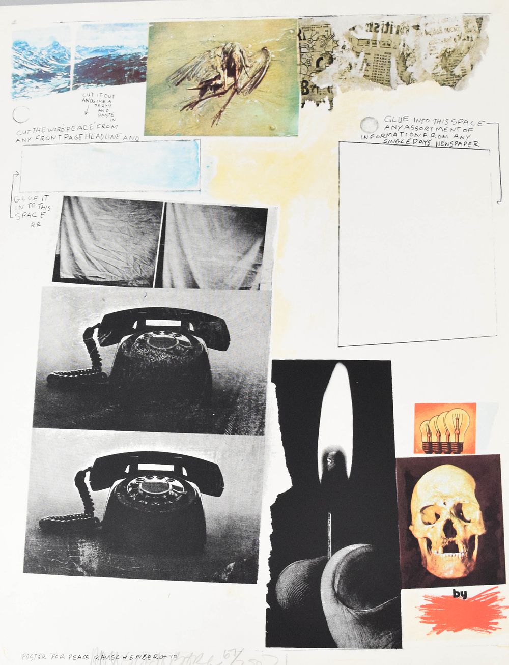 Lot 260: Robert Rauschenberg Signed Poster for Peace, 1970