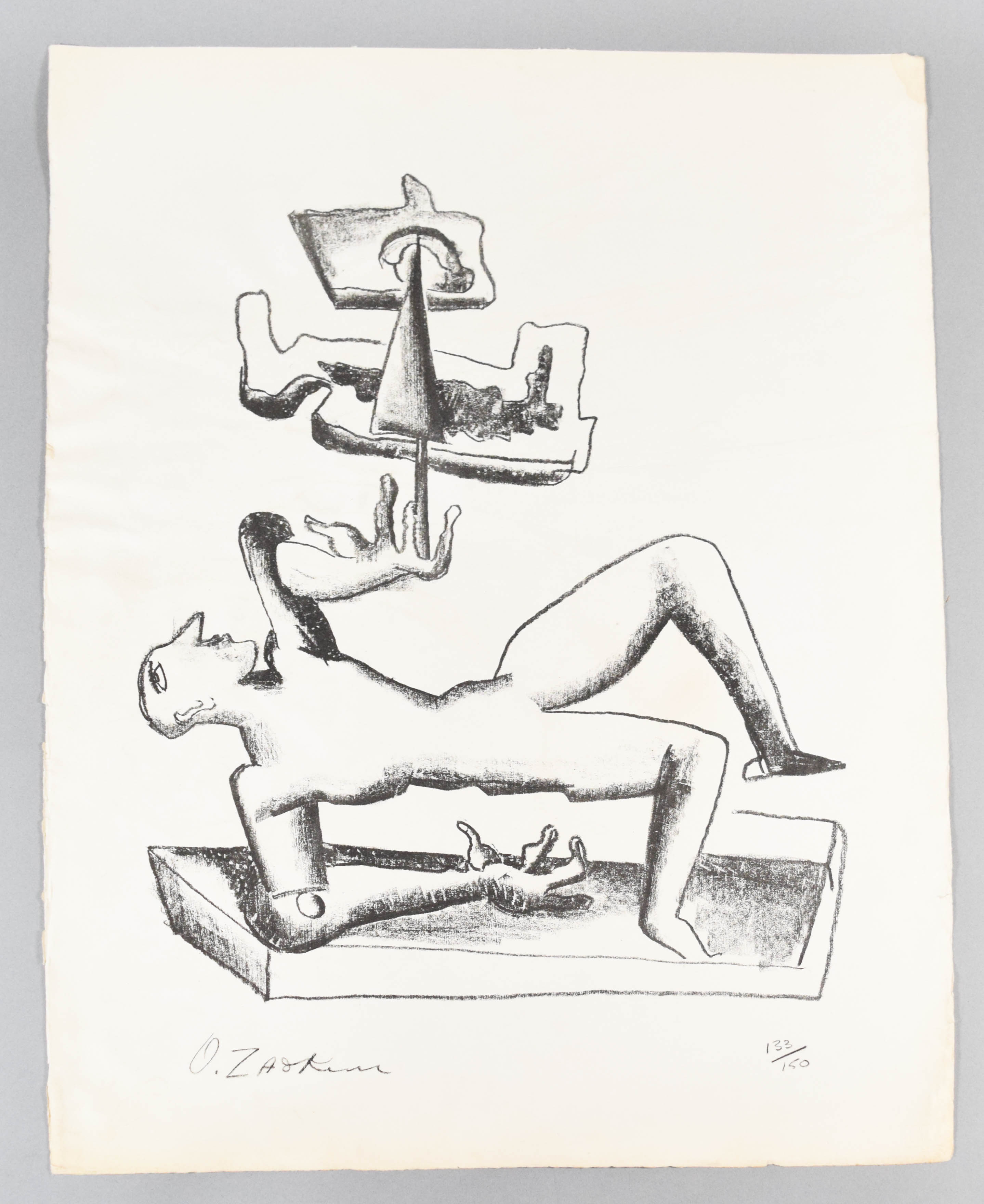 Ossip Zadkine Lithograph Acrobat, 1964