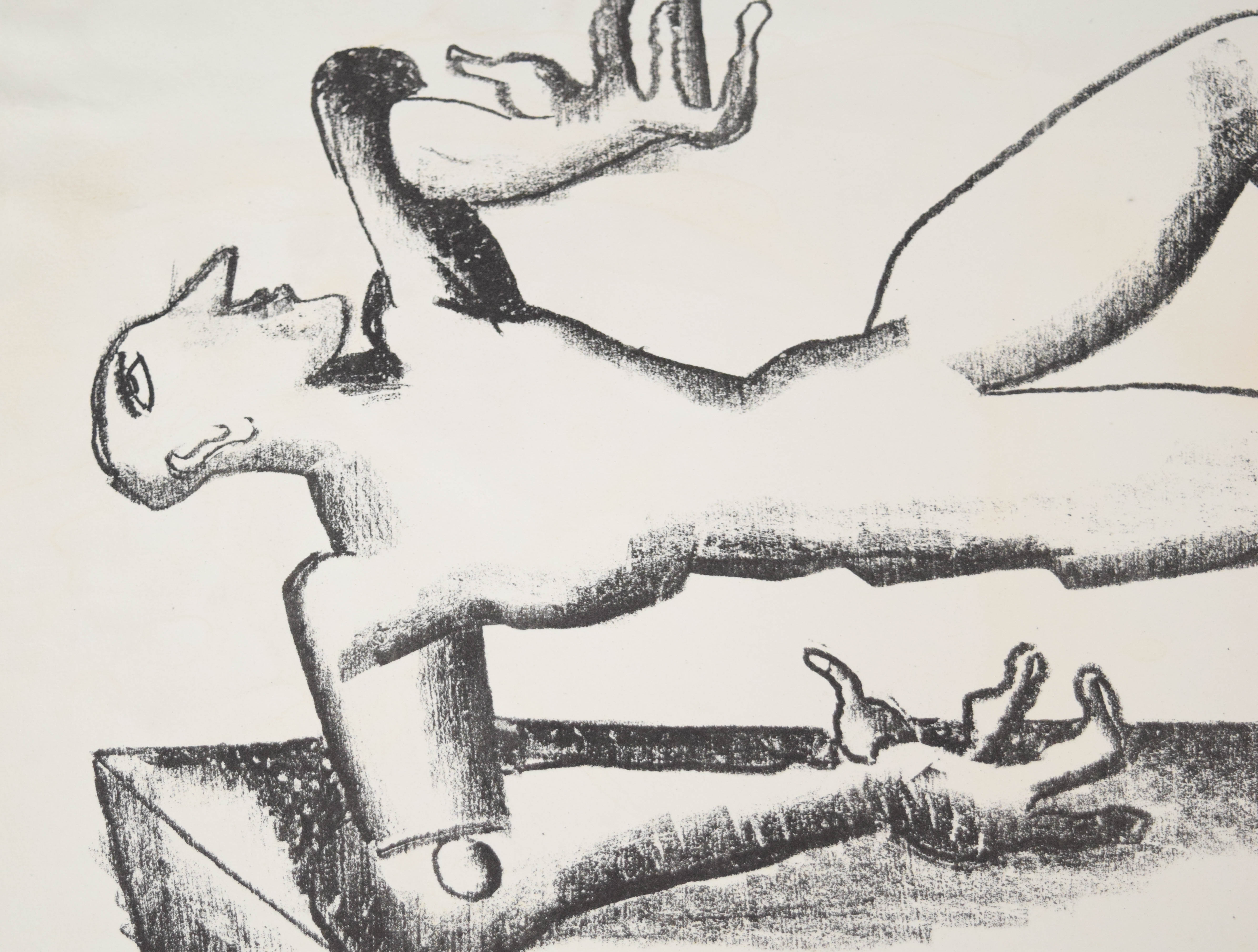 Ossip Zadkine Lithograph Acrobat, 1964