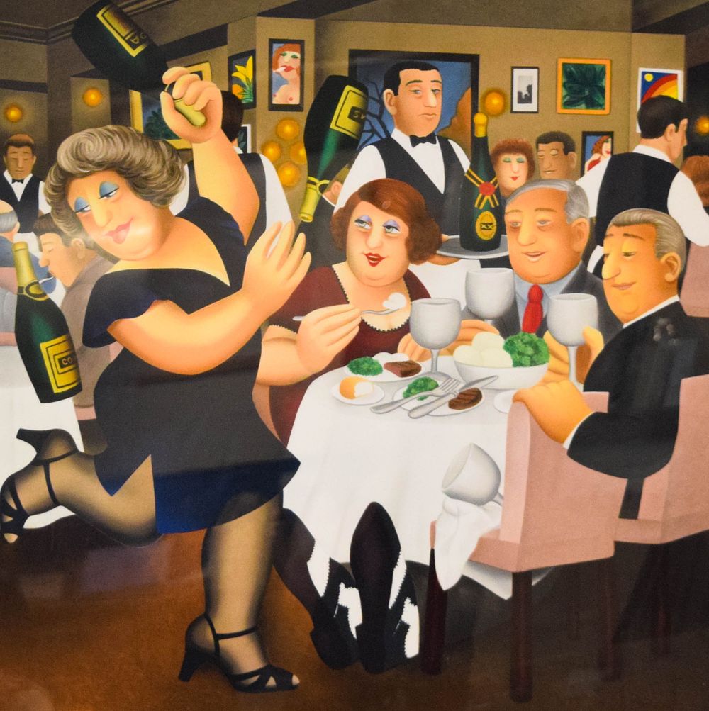 Lot 272: Beryl Cook Screenprint Dining Out