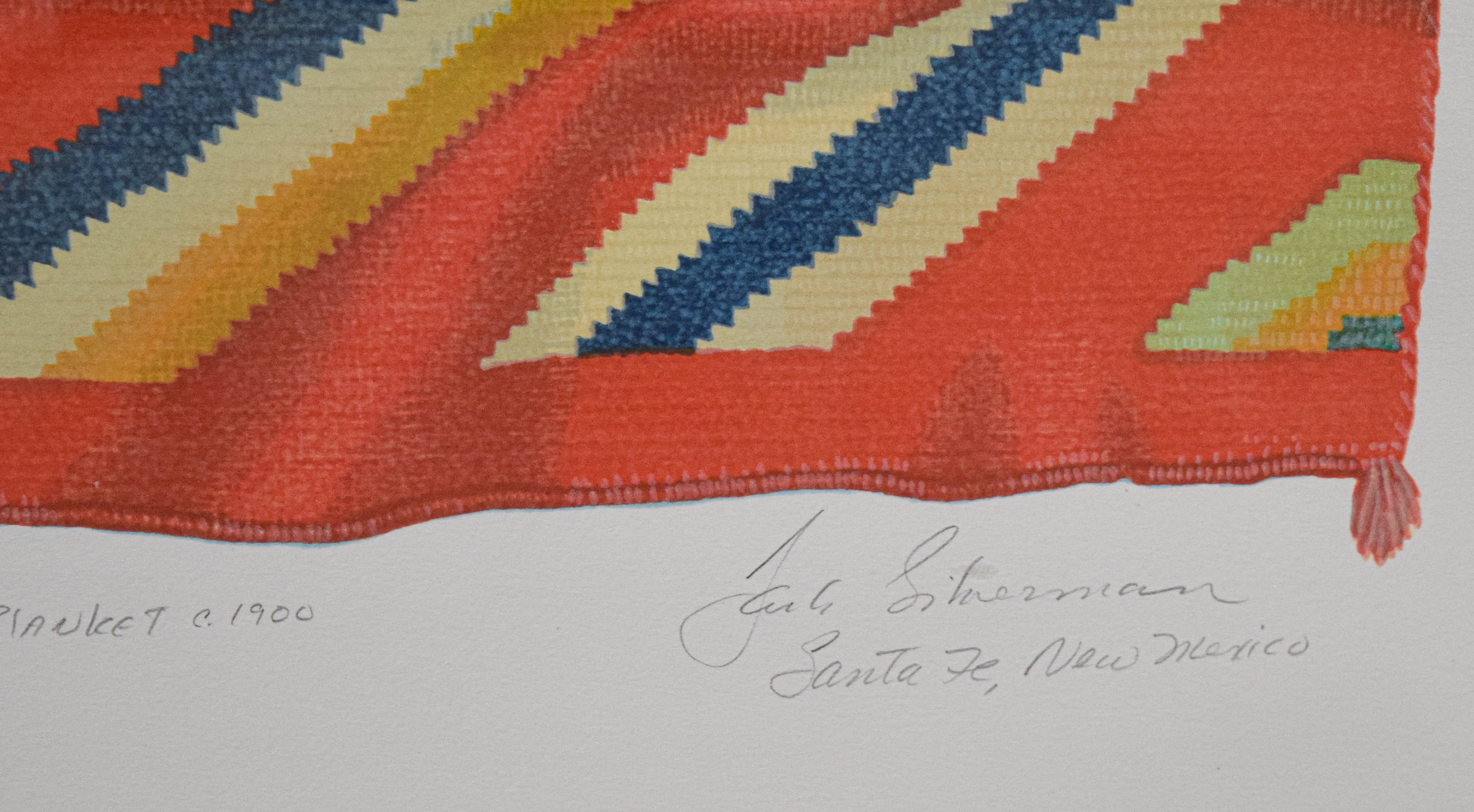 Jack Silverman Pair of Serigraphs Navajo Textile Designs