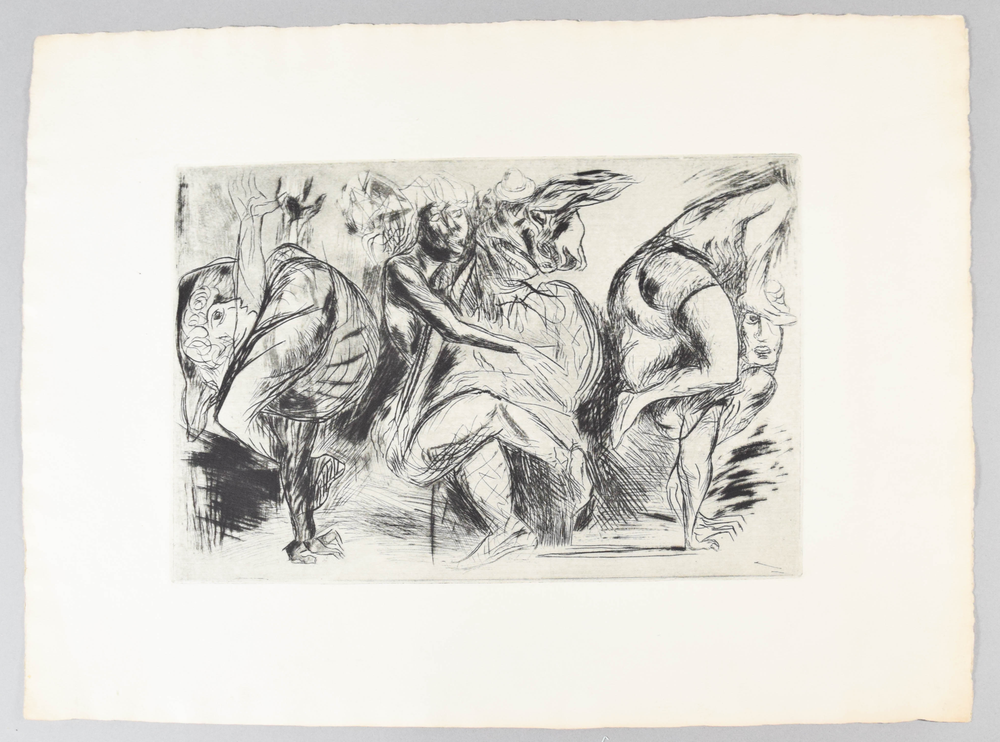 Jose Clemente Orozco Etching Contorsionistas II