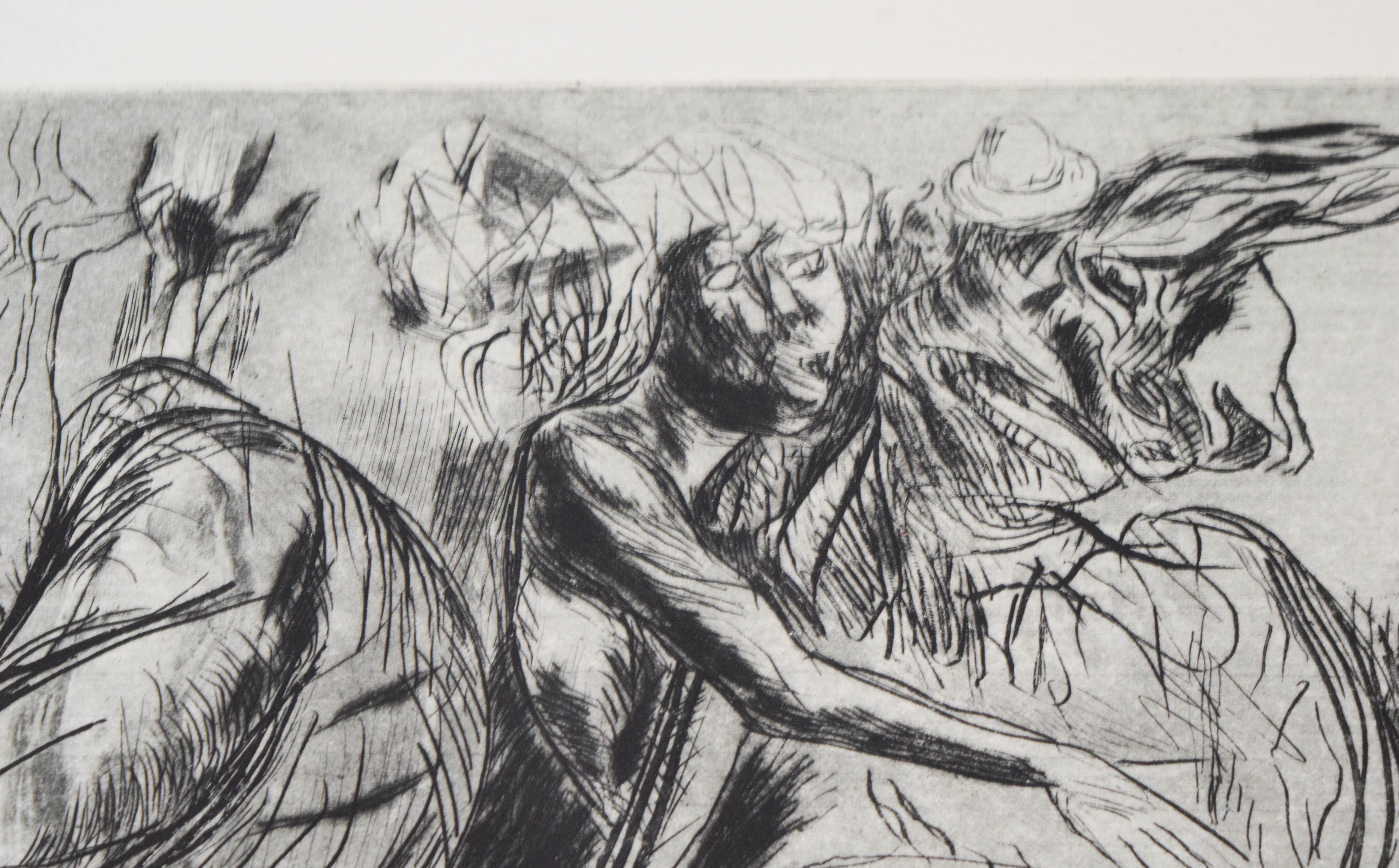 Jose Clemente Orozco Etching Contorsionistas II