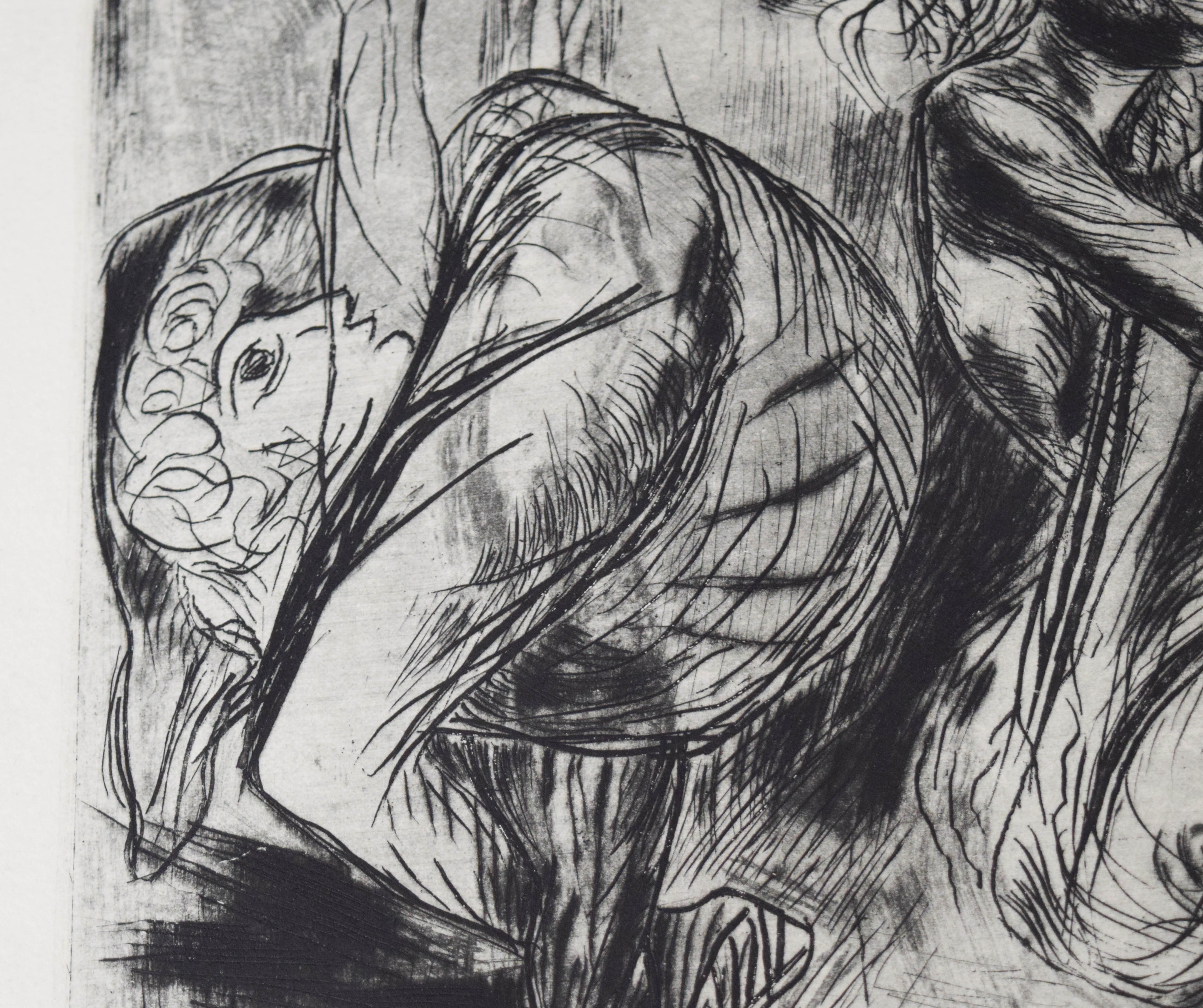 Jose Clemente Orozco Etching Contorsionistas II