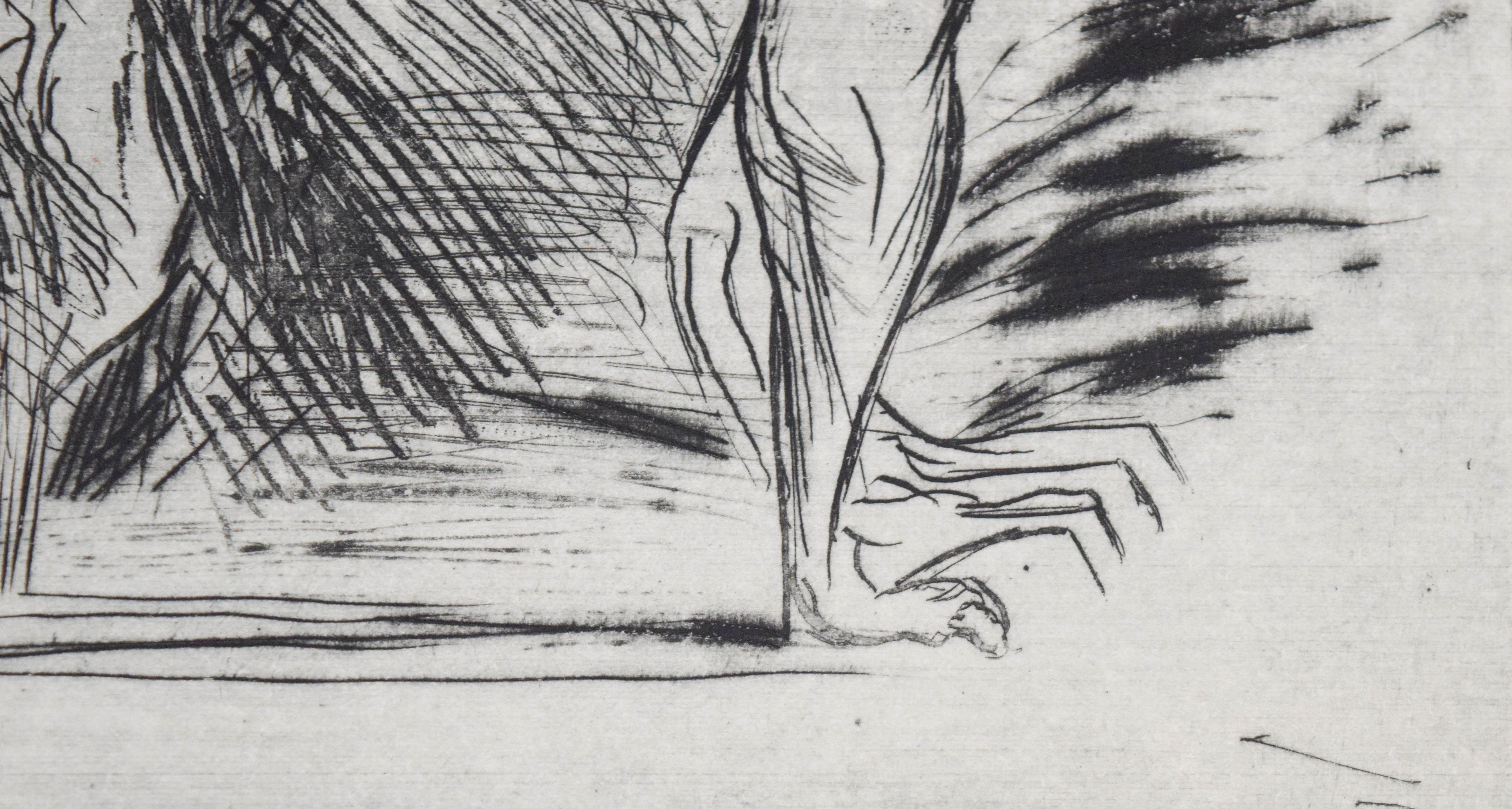 Jose Clemente Orozco Etching Contorsionistas II