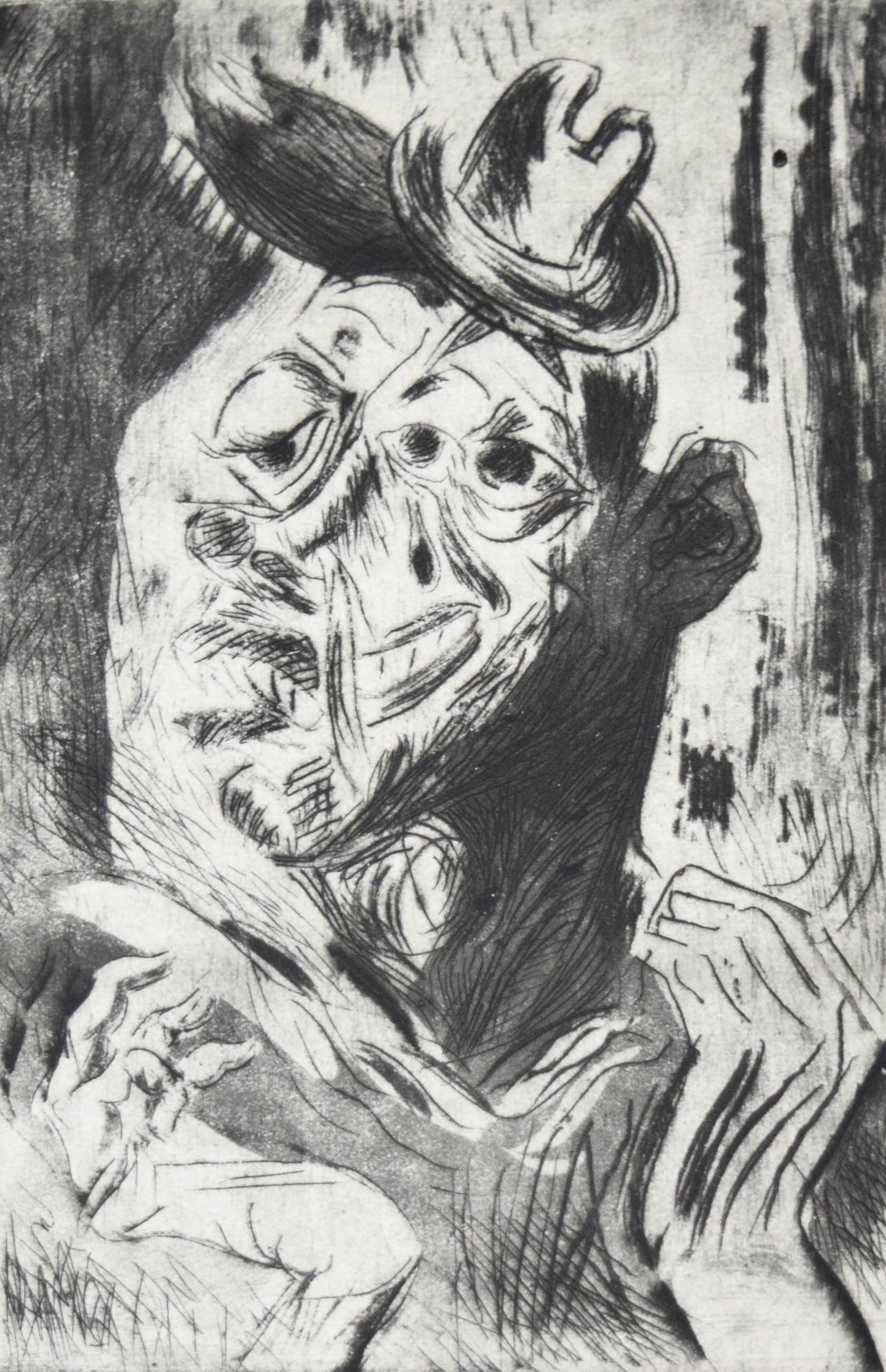 José Clemente Orozco Etching with Aquatint Payaso